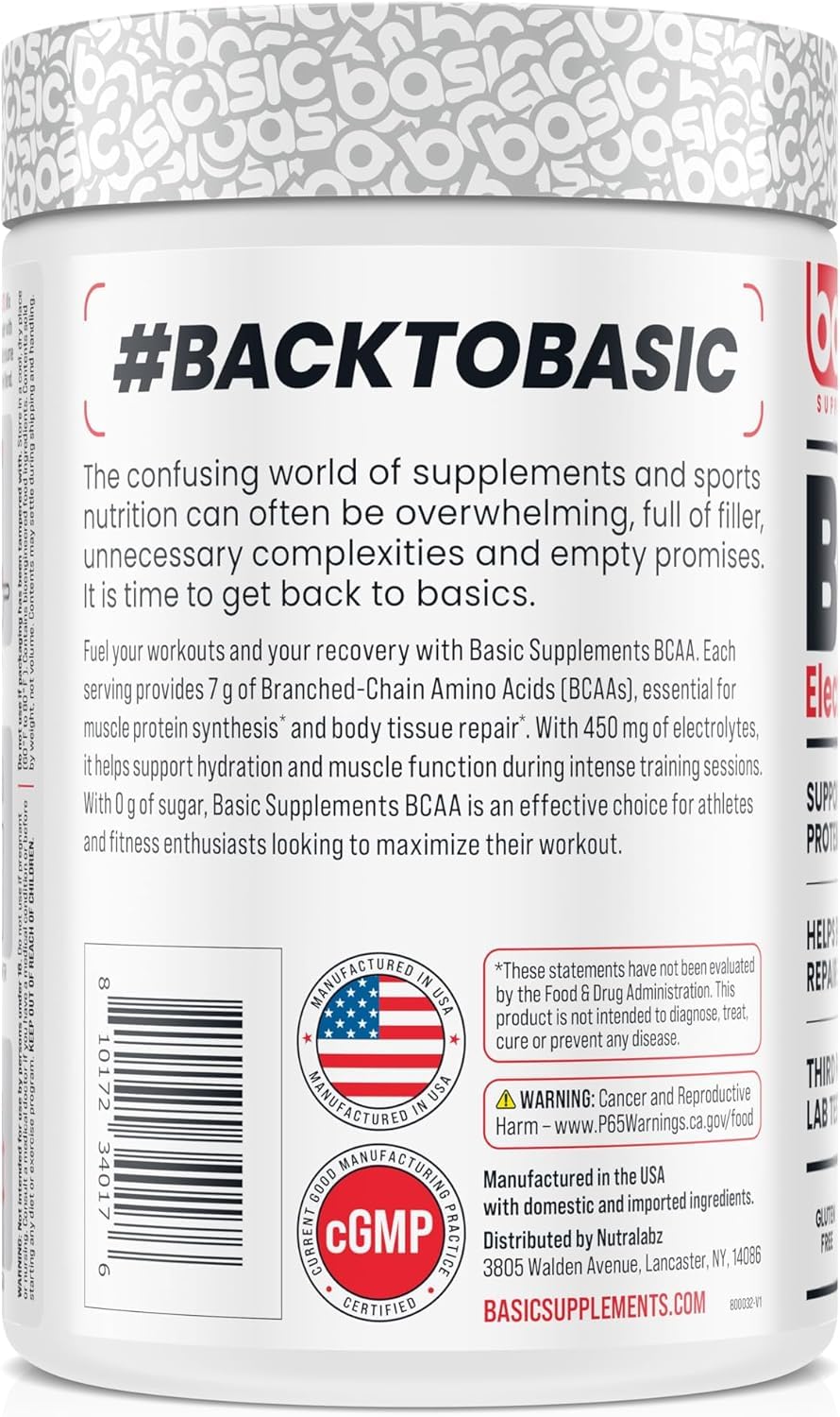 BASIC SUPPLEMENTS BCAA Powder 11.1 Ounce