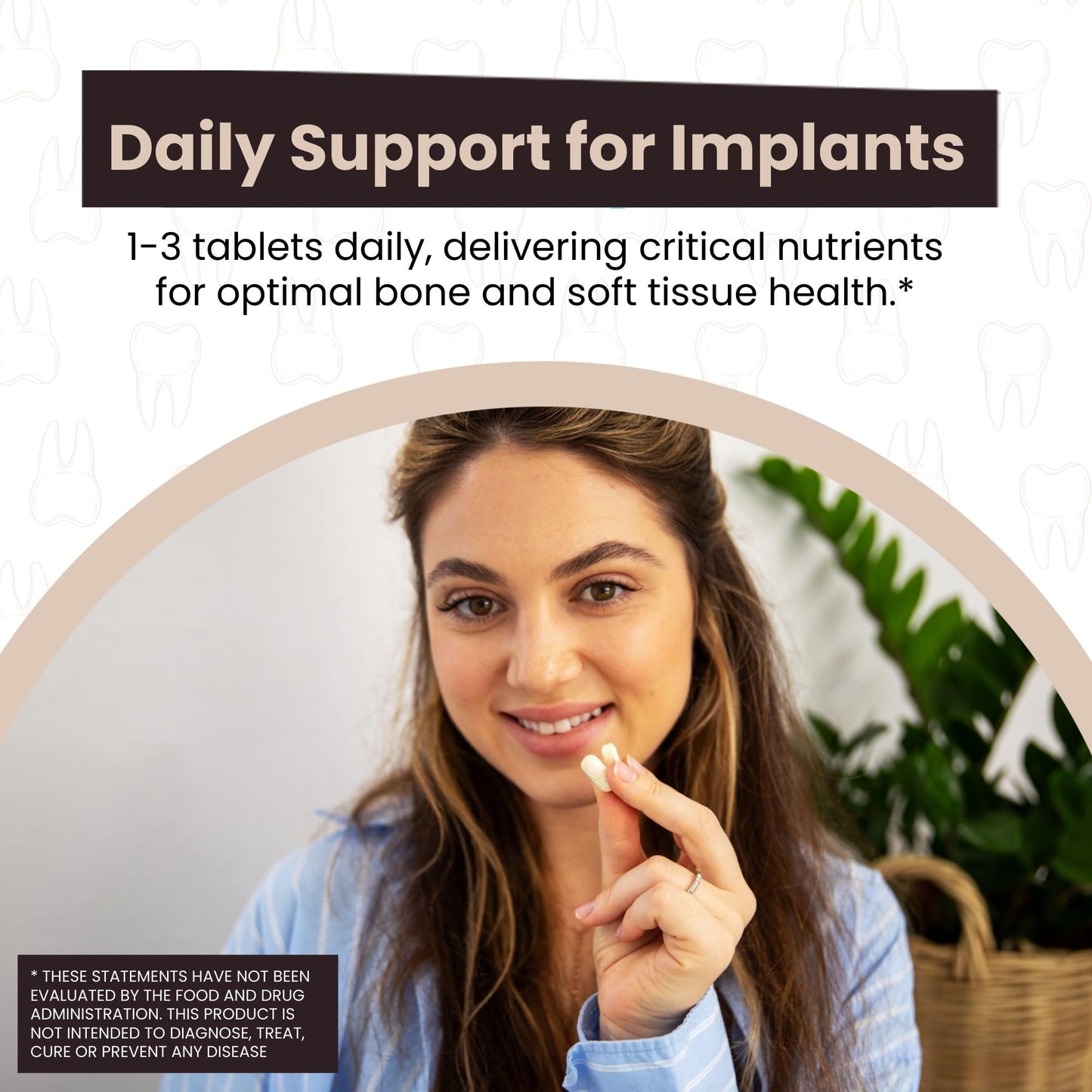 MediNiche Bone-Tite Osseointegration Support Supplement I Key Vitamins, Minerals, and Nutrients to Promote Dental Implant Support Tablet, 90 Tablets