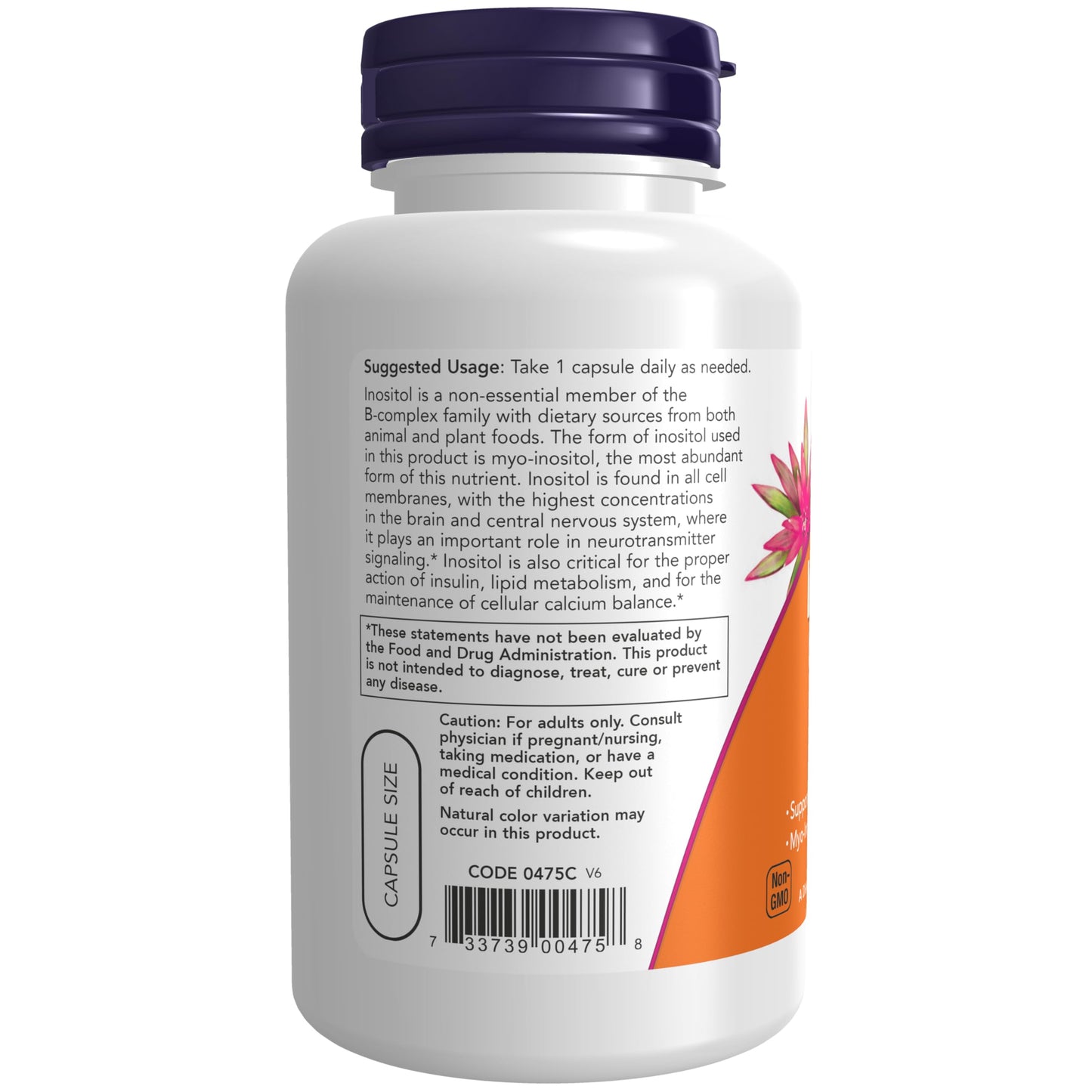 NOW Foods Inositol Capsules, 100 Count