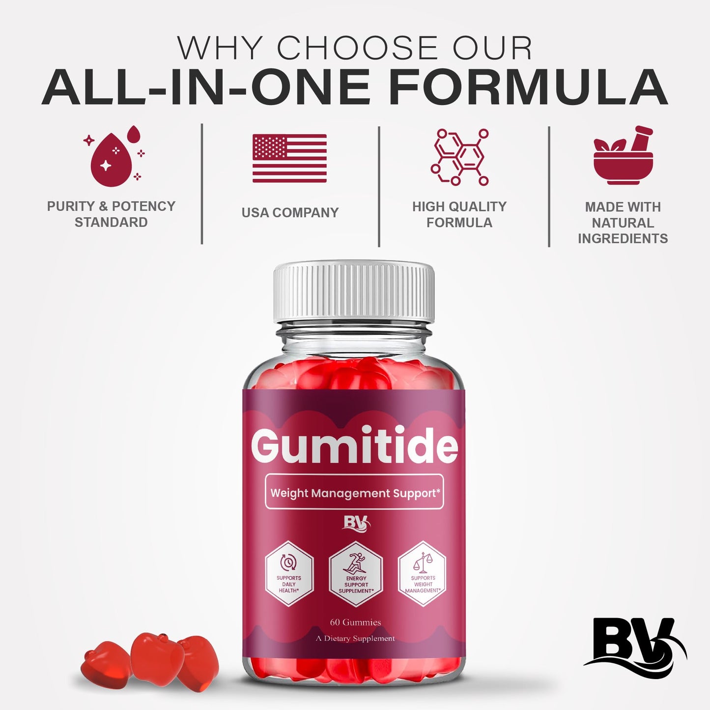 BLUE VIBE Gumitide Gummies 60 Gummies