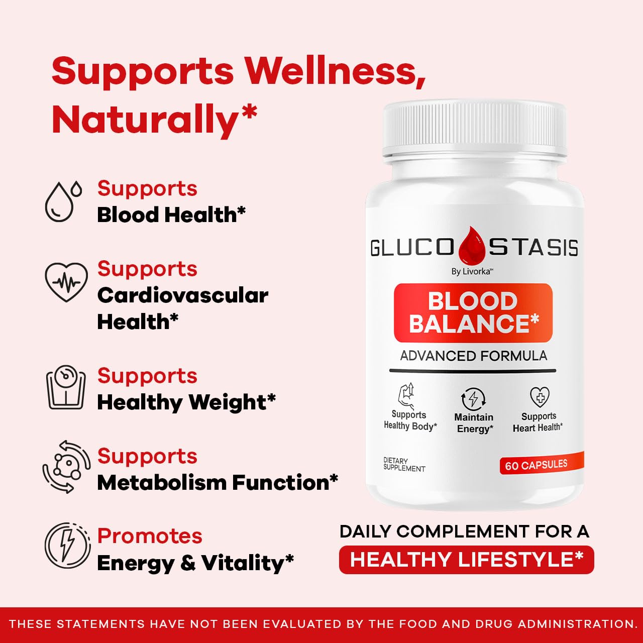LIVORKA GlucoStasis Blood Balance Support Capsules, 60 Capsules