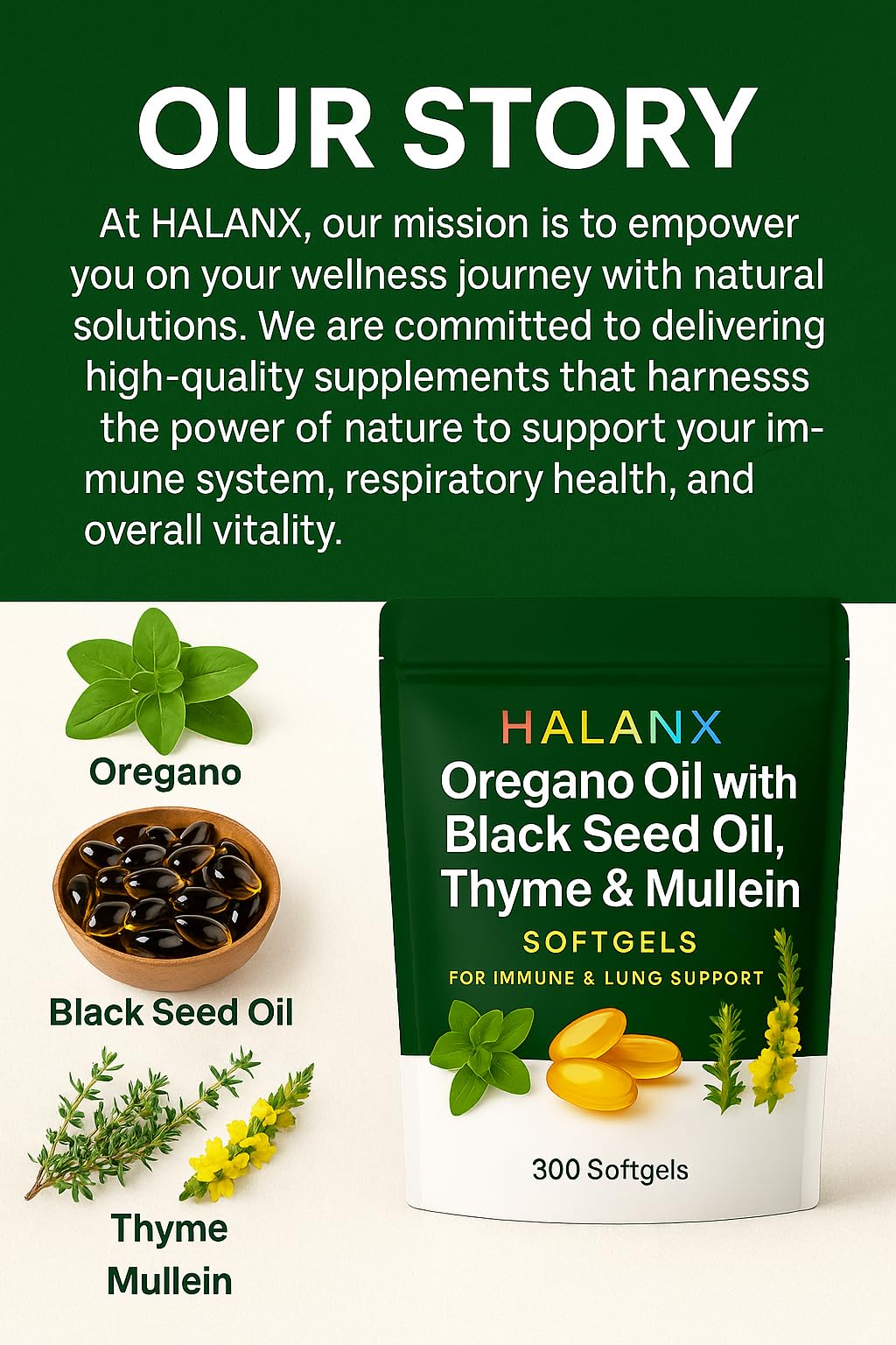 Halanx Oil of Oregano Softgels, 300 Count