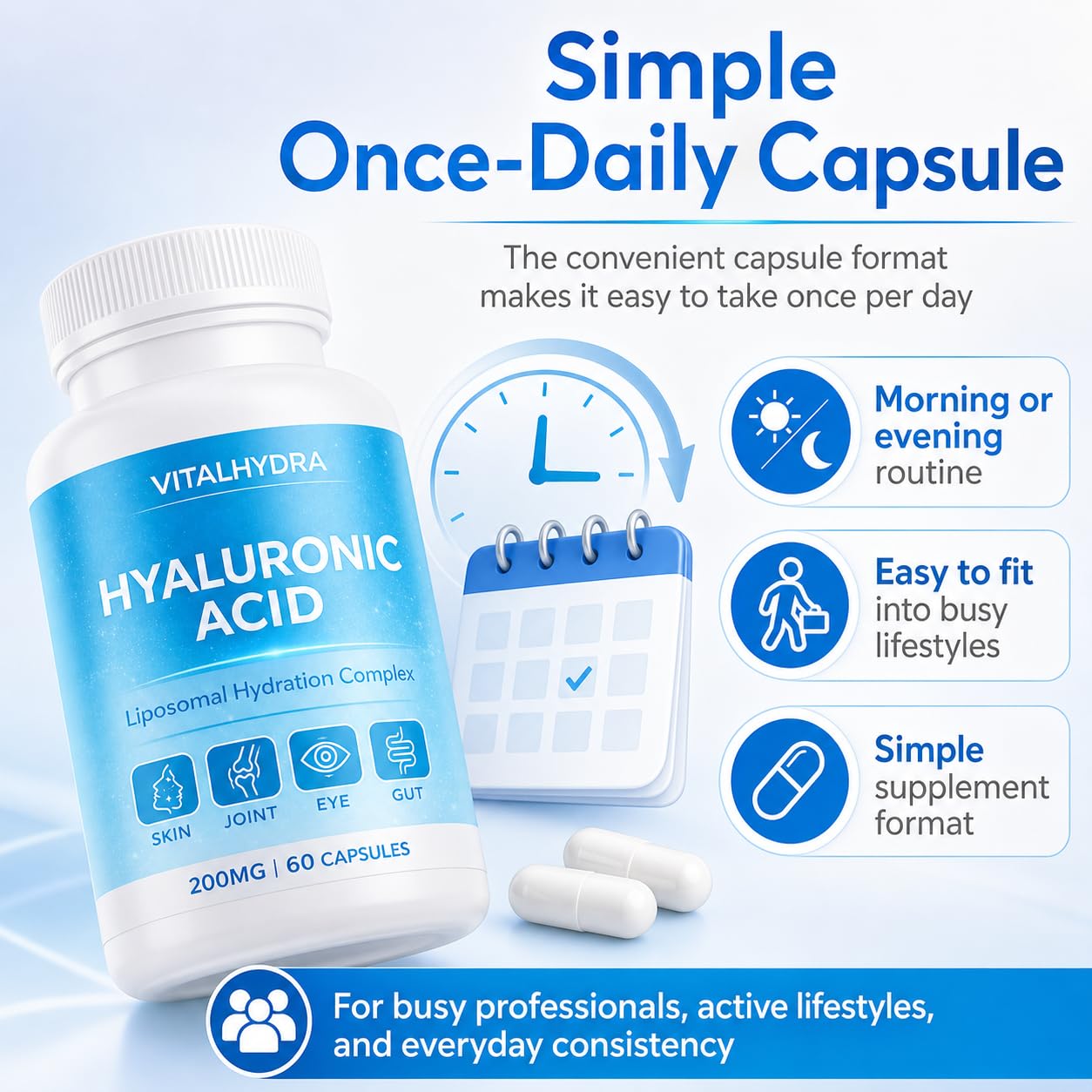 AUCIER VitalHydra Hyaluronic Acid, 60 Capsules