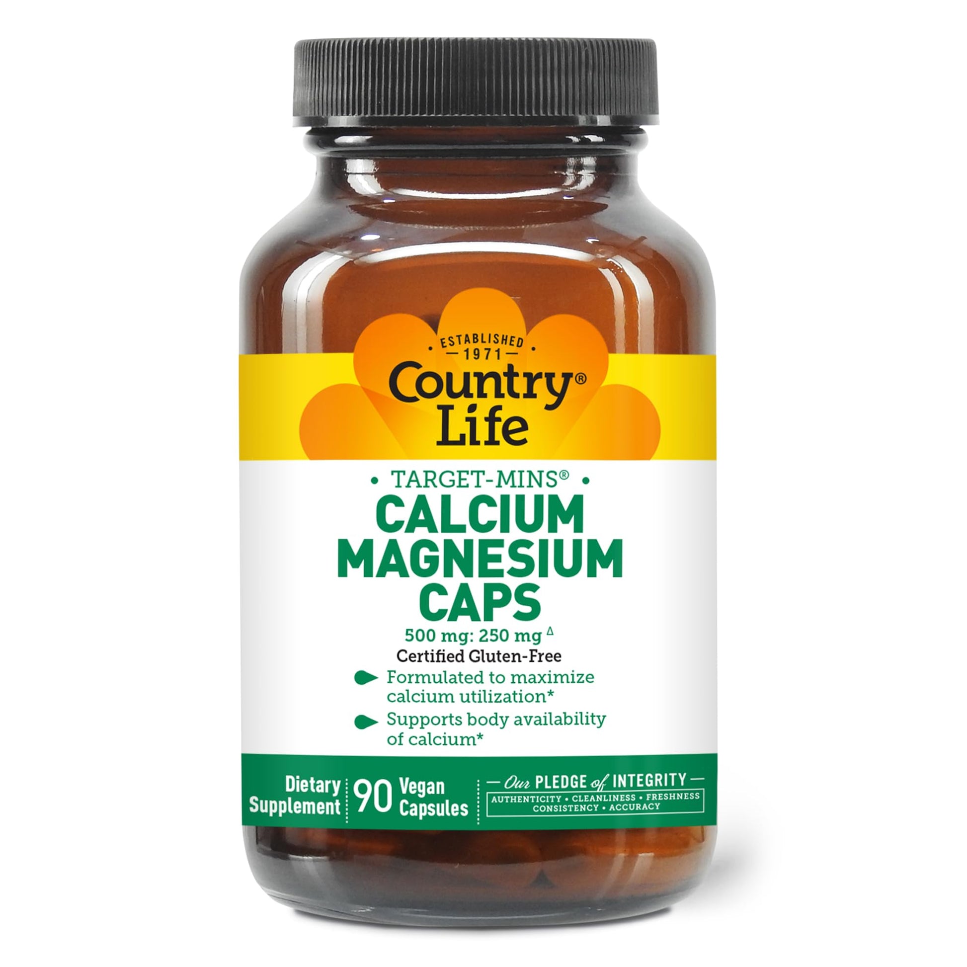 Country Life Target-Mins Calcium Magnesium Complex Capsules, 90 Count