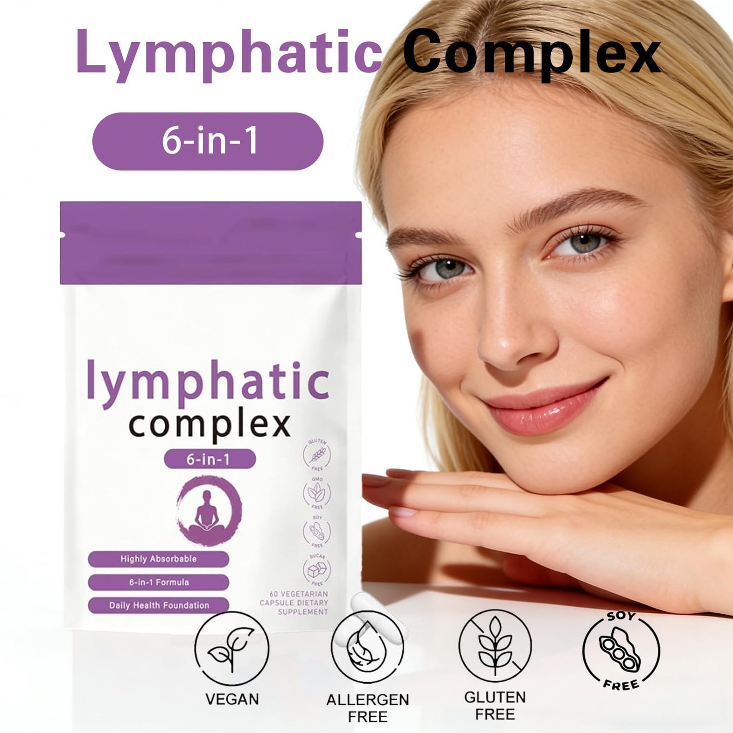 Umizze Lymphatic Complex 6-in-1 Capsules, 60 Capsules