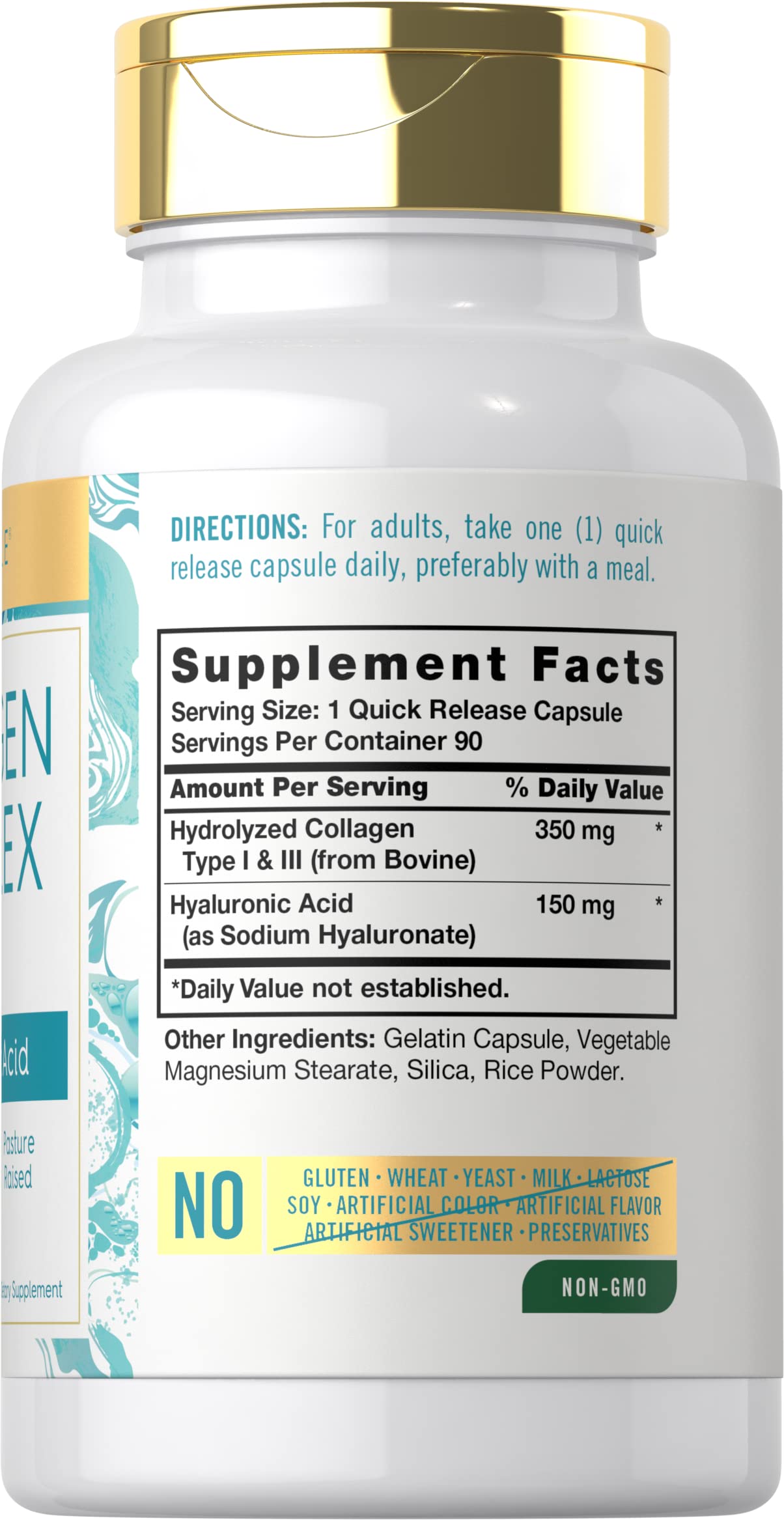 Carlyle Collagen with Hyaluronic Acid Capsules, 500mg, 90 Capsules