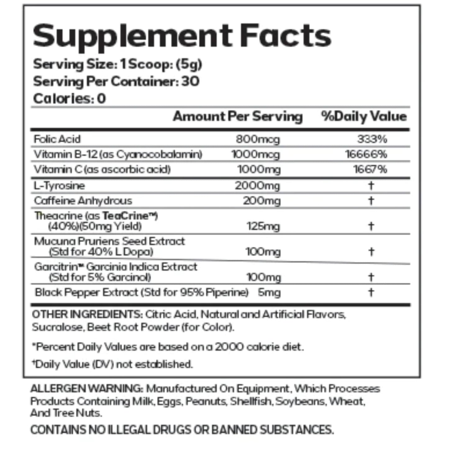 AML Advanced Molecular Labs Dopa Rush Powder 5.29 oz