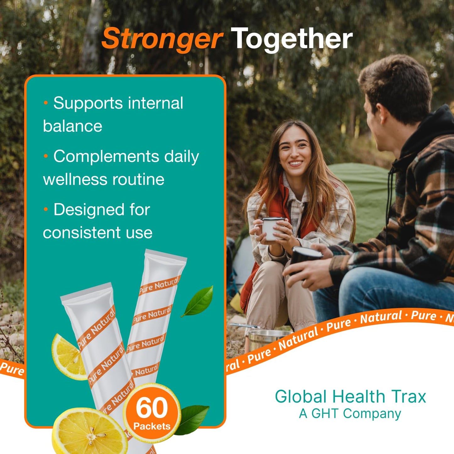 GHT Global Health Trax ThreeLac Lemon Probiotic Powder & Oxygen Elements Max Drops, Capsule, 3-Pack
