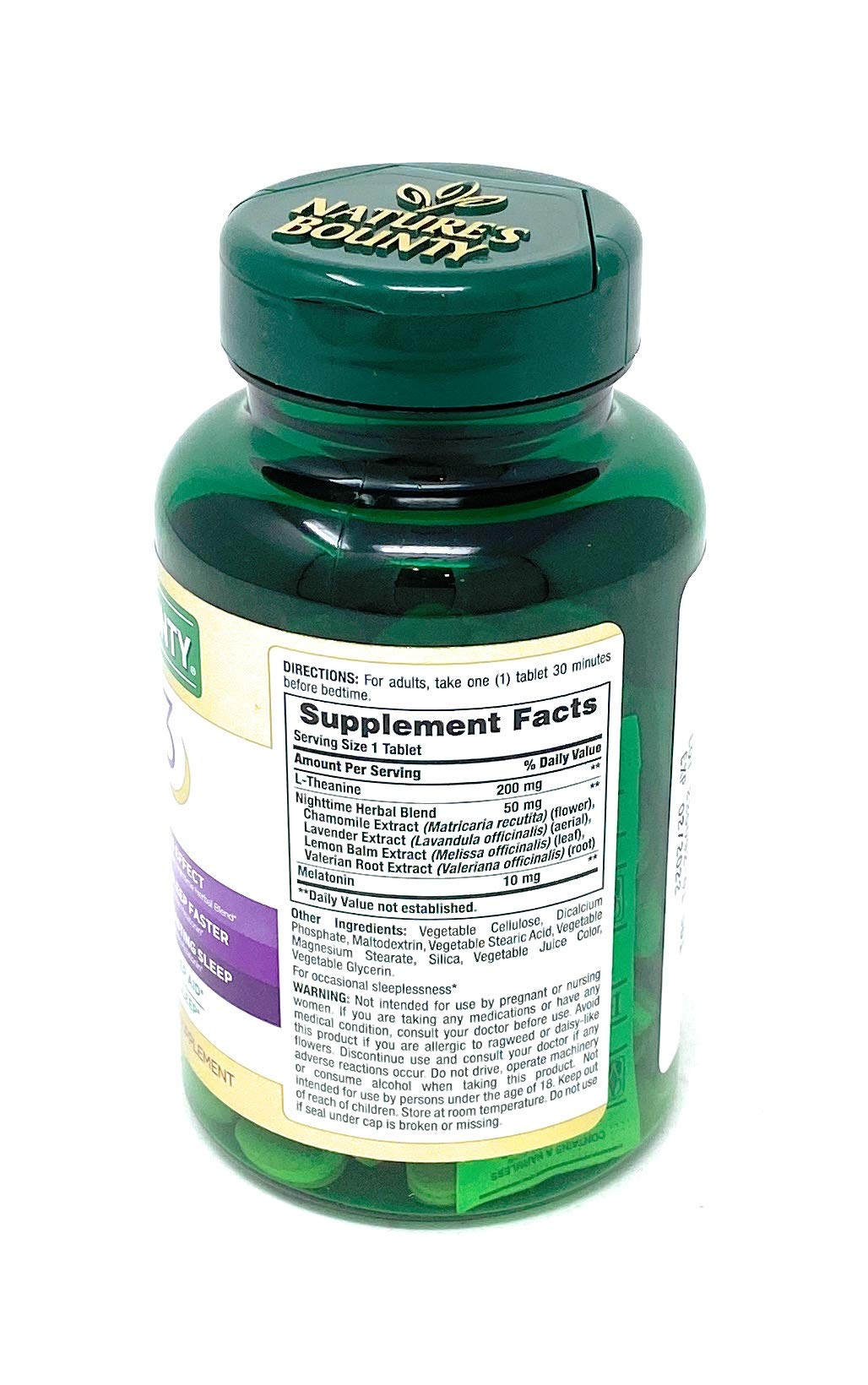 Nature's Bounty Sleep3 10mg Melatonin Tablets 120 Count