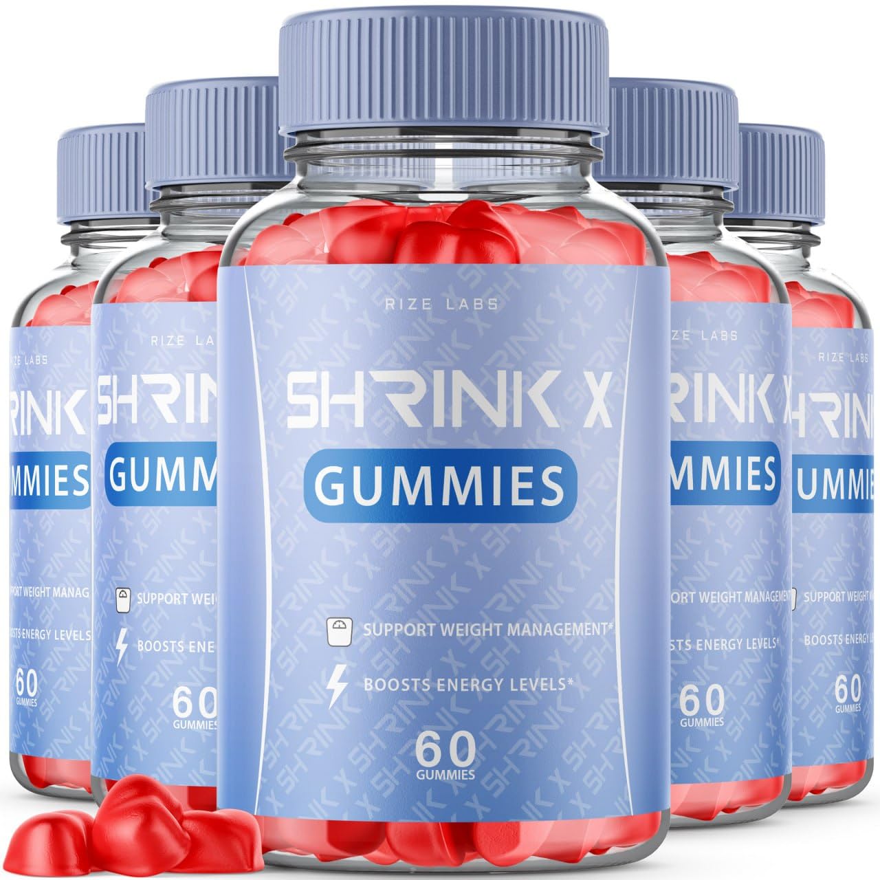 rize labs Shrink X Keto ACV Gummies, 300 Gummies