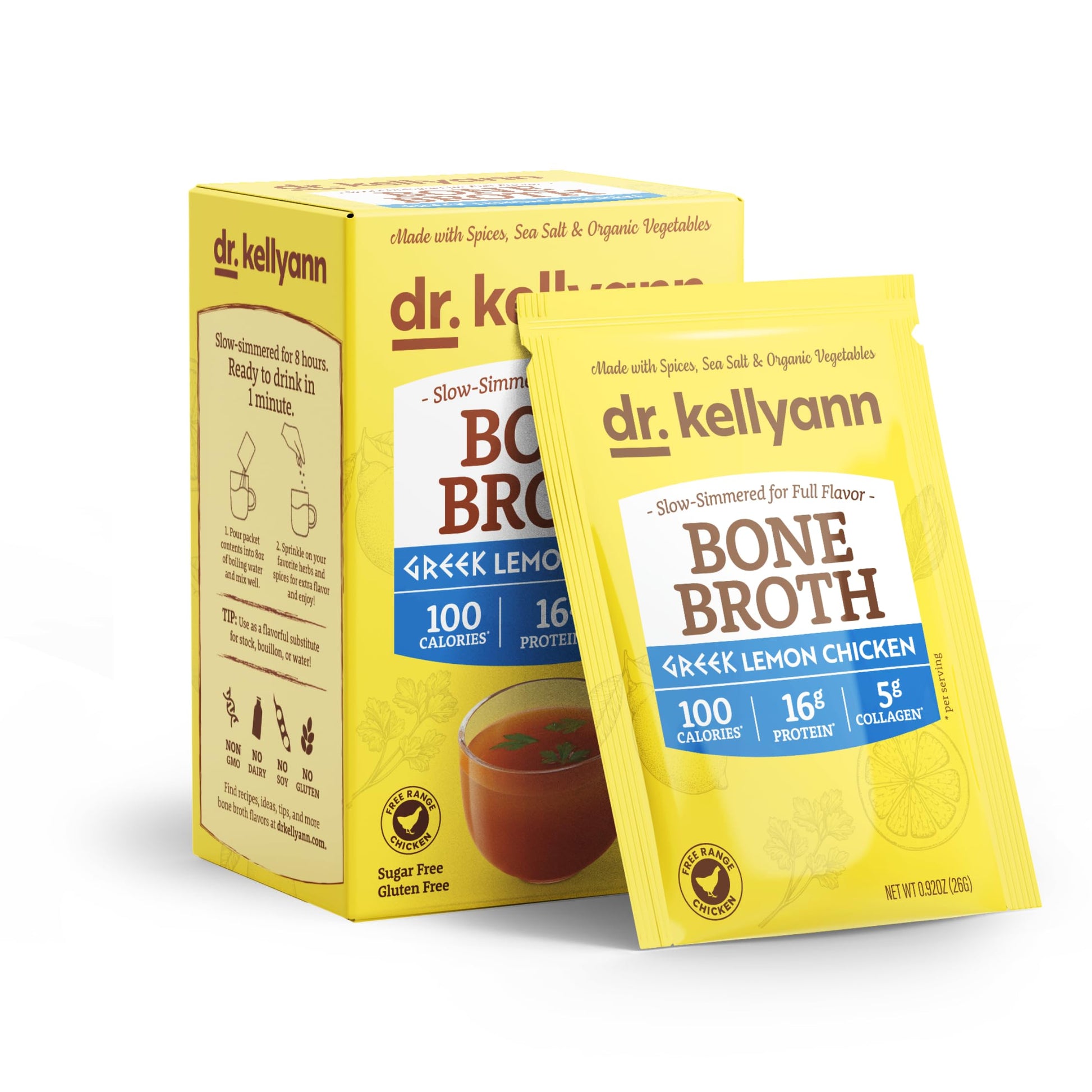 Dr. Kellyann Greek Lemon Bone Broth Powder 0.65