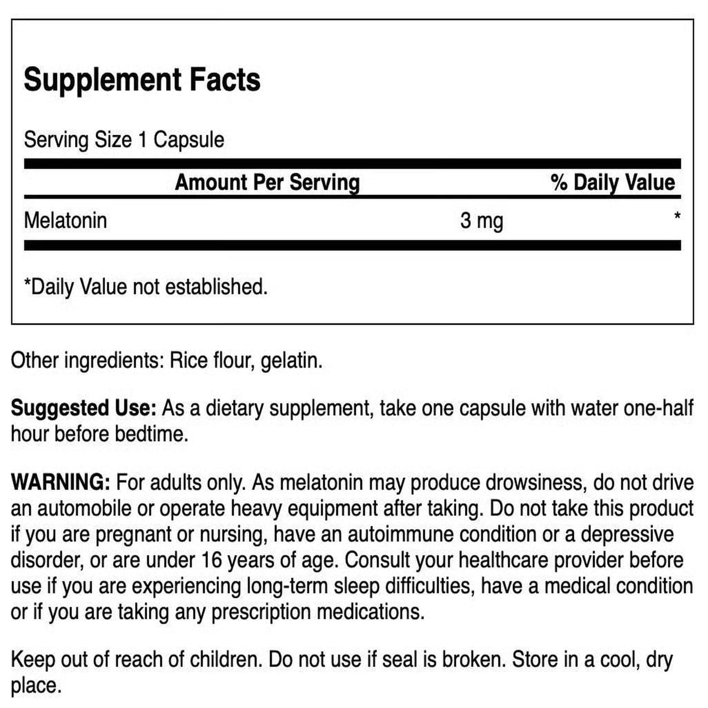Swanson Melatonin VEGAN CAPSULES 120