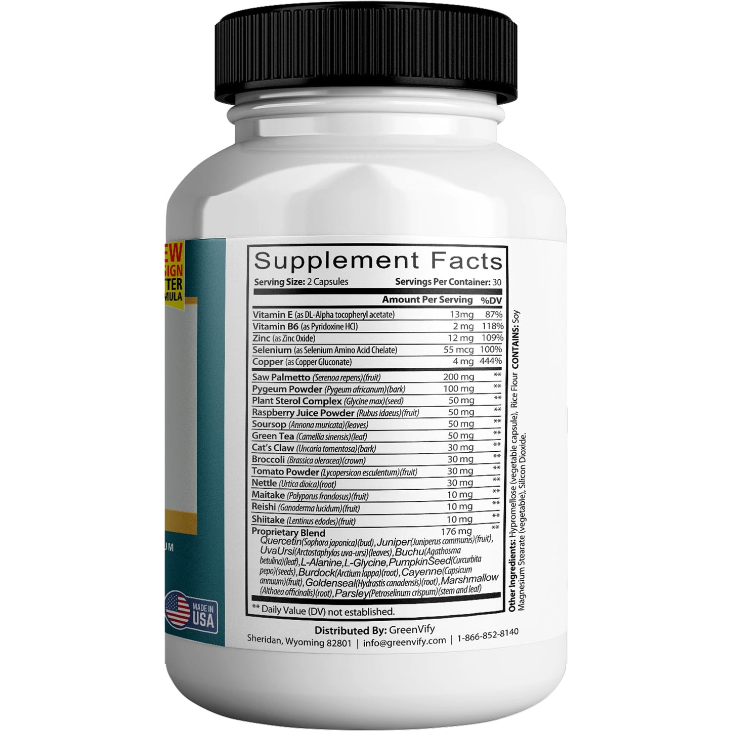 GREENVIFY Super Alpha Saw Palmetto Prostate Support Capsules, 60 Capsules