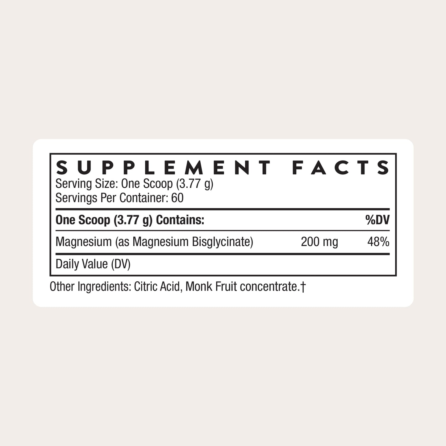 THORNE Magnesium Bisglycinate Powder 6.5 Ounce