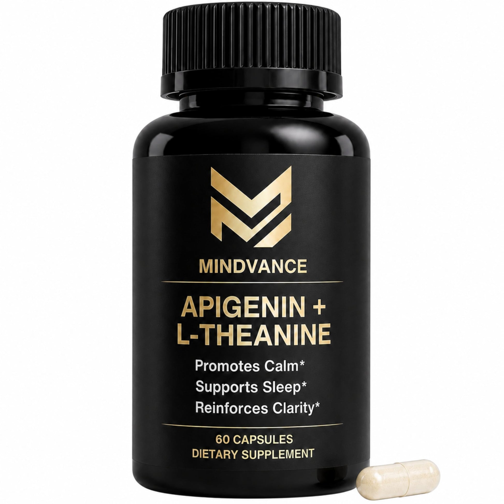 Mindvance Apigenin 100mg with L-Theanine 200mg Capsule, 60 Count