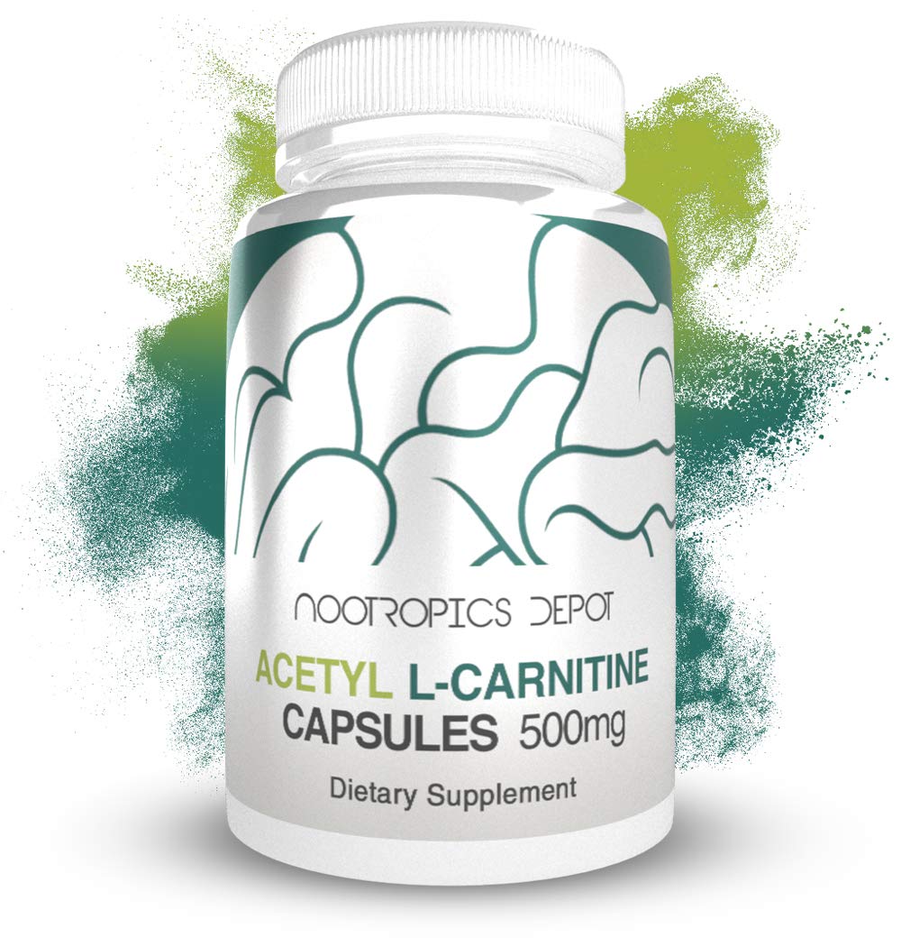Nootropics Depot Acetyl-L-Carnitine 500mg Capsules, 180 Count