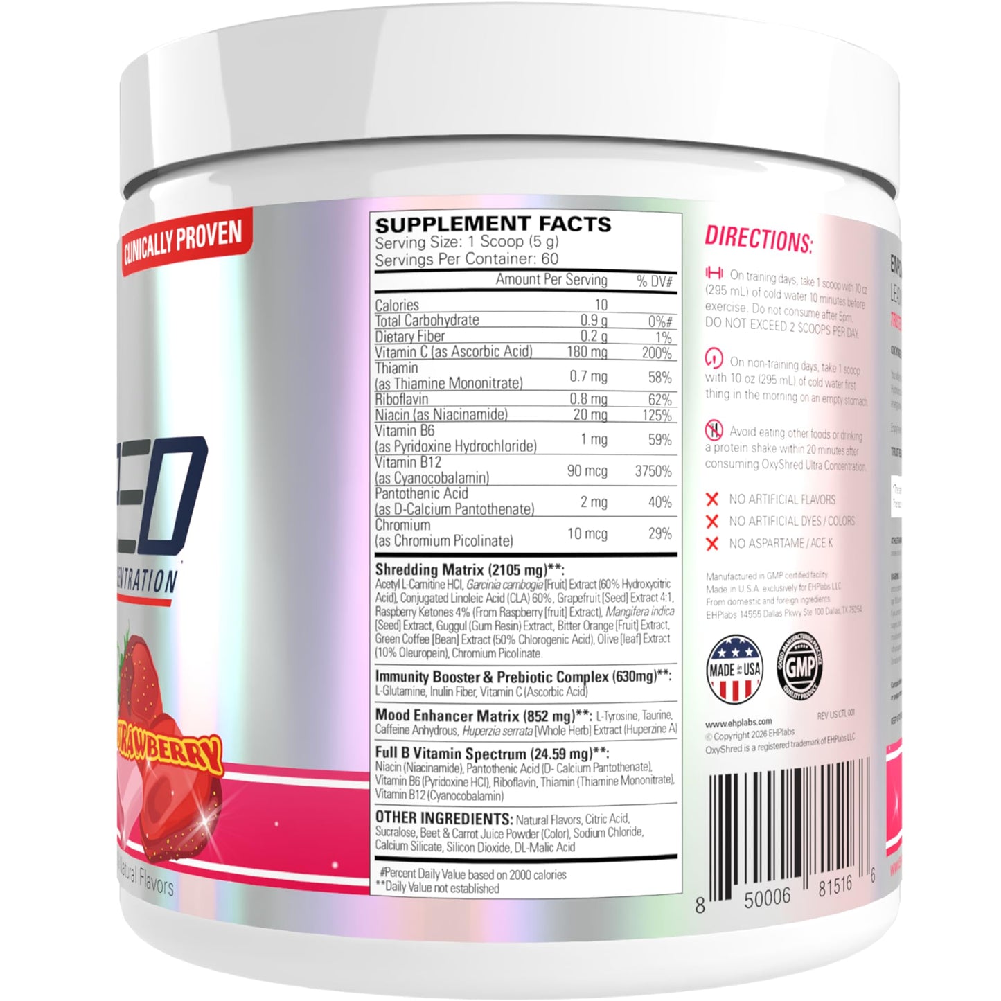 EHP Labs OxyShred Pre Workout Powder 9.5 Ounce