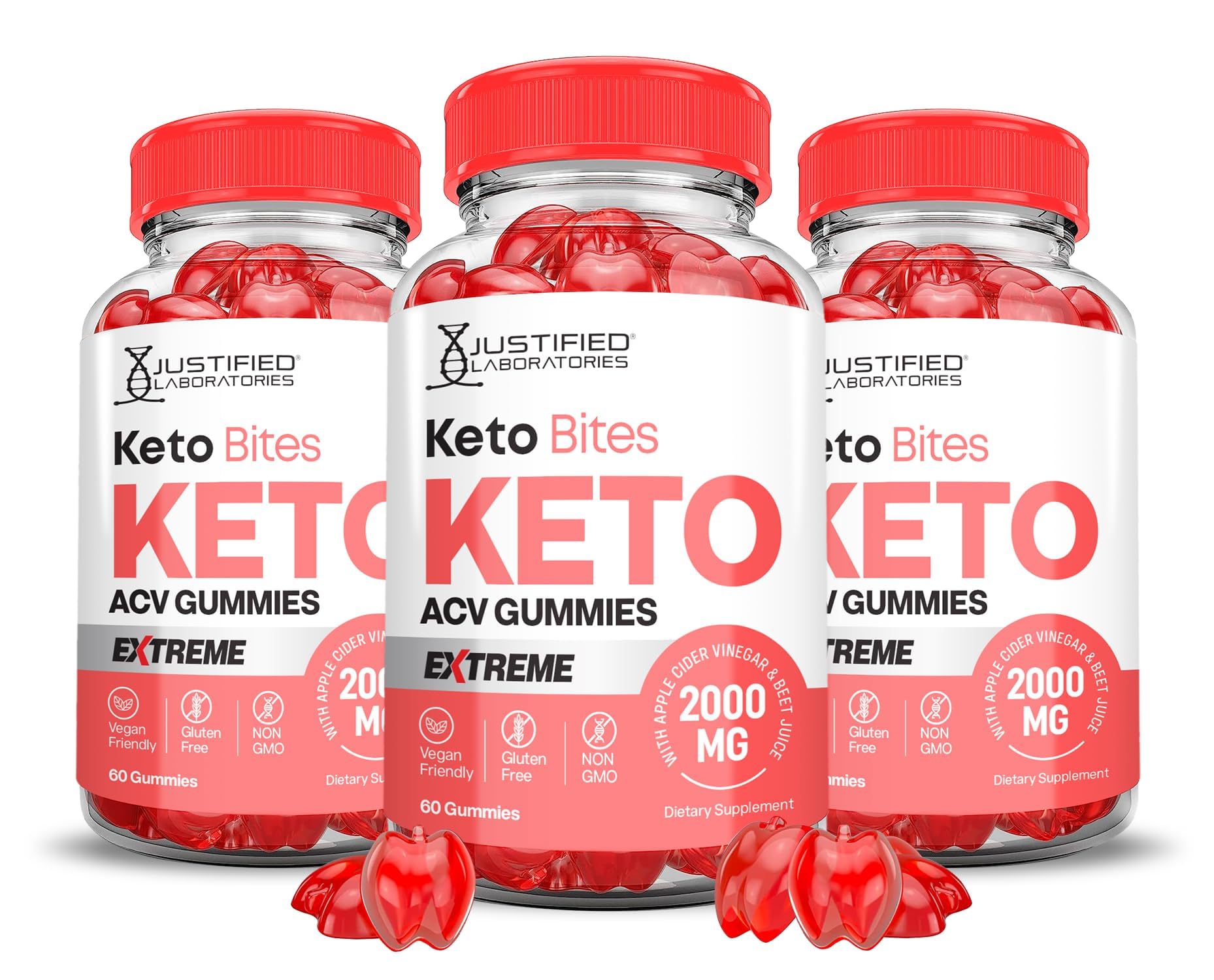 Justified Laboratories Keto ACV Gummies Extreme 2000mg, 180 Count