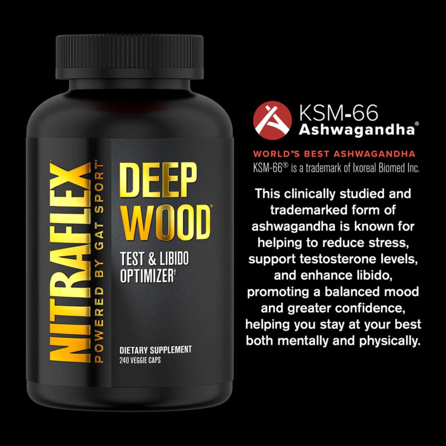 GAT SPORT Nitraflex Deep Wood Vegetable Capsules 240 Count