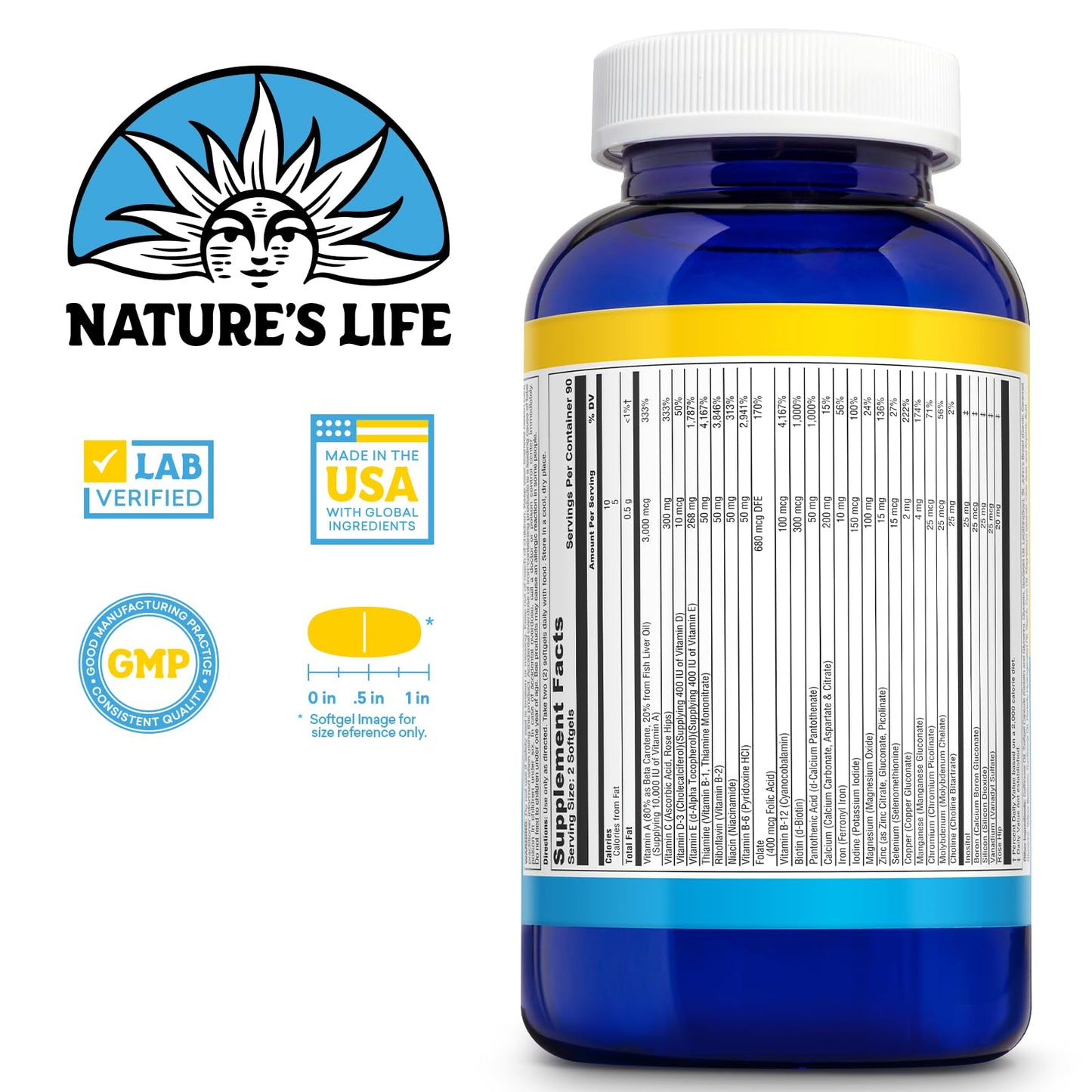 Nature's Life Softgel Multiple 180 Softgels