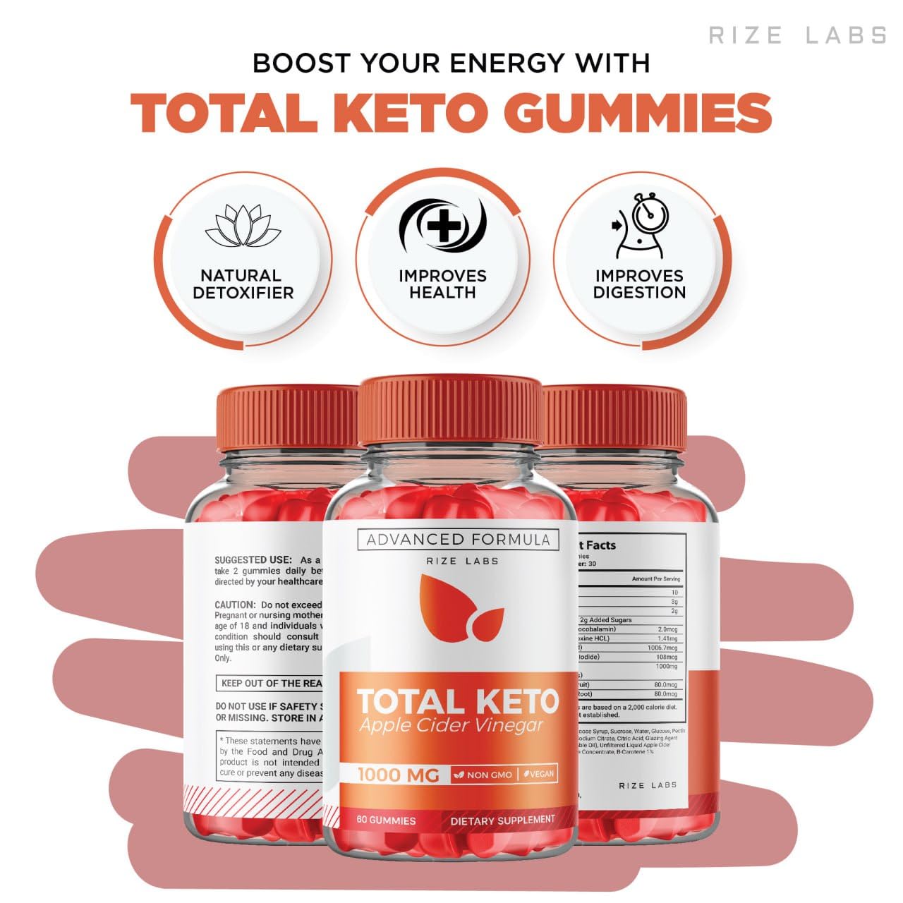 rize labs Total Keto Gummies 60 Count