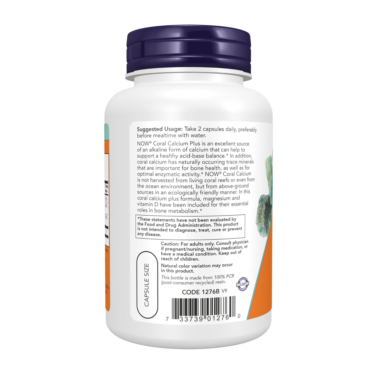 NOW Foods Coral Calcium Plus Veg Capsules, 100 Count