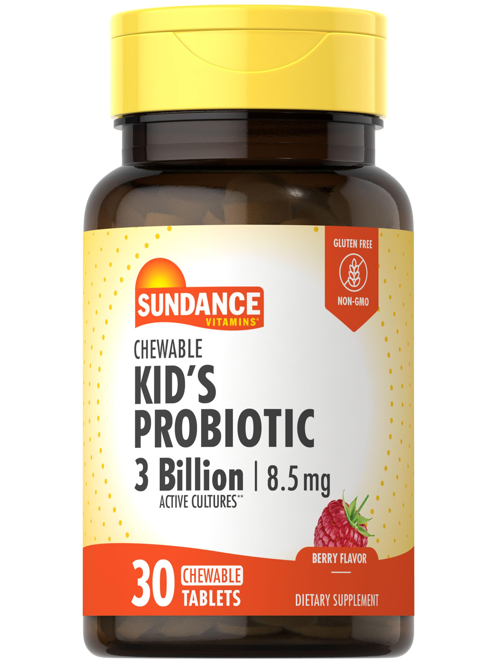 Sundance Chewable Kid's Probiotic 13mg 3 Billion Tablets, 30 Count