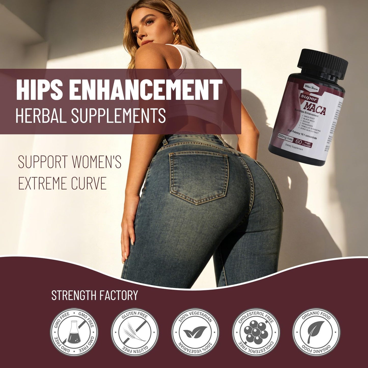 Wins Town Super Maca Capsules 60 Count
