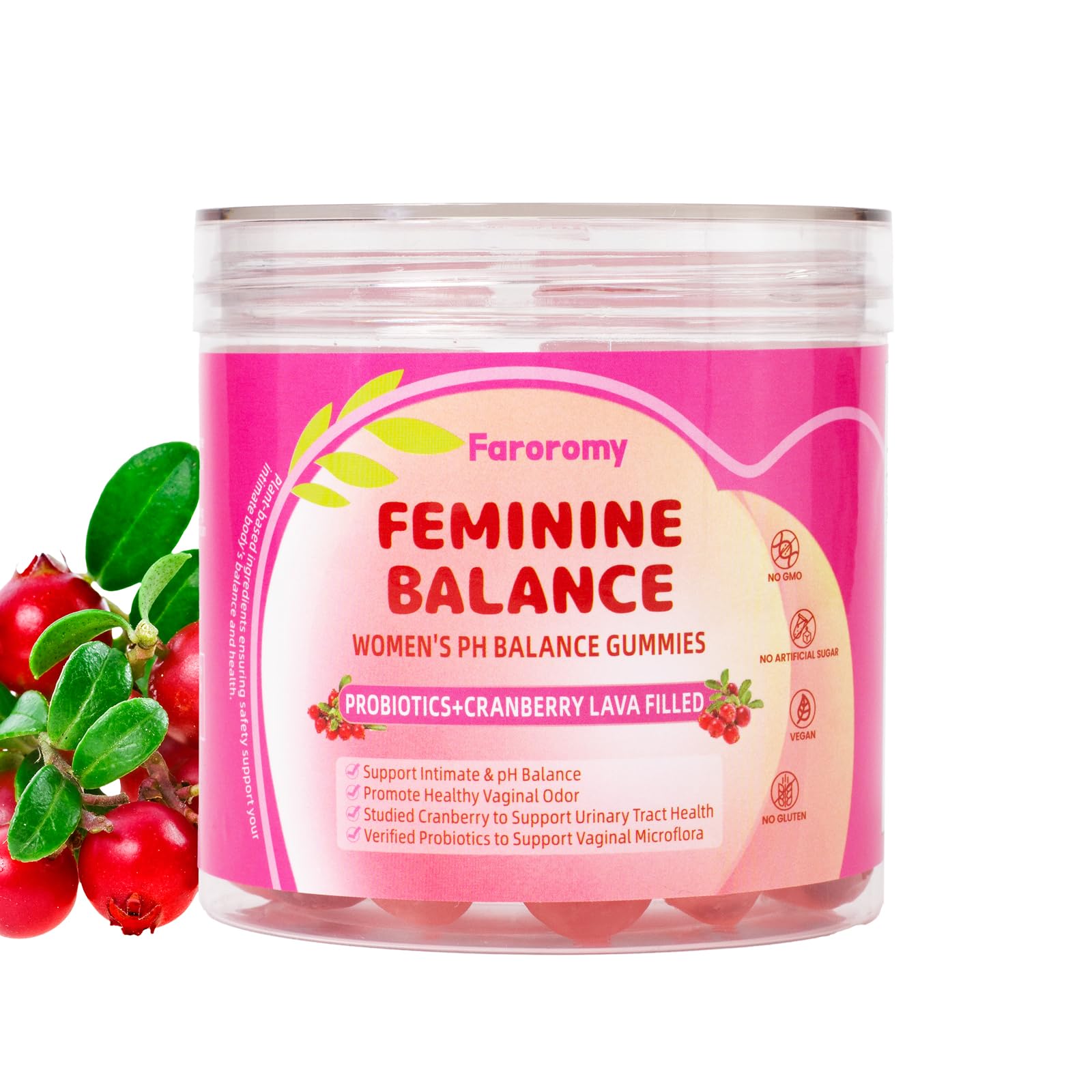 Faroromy Feminine Balance Gummies 60 Count