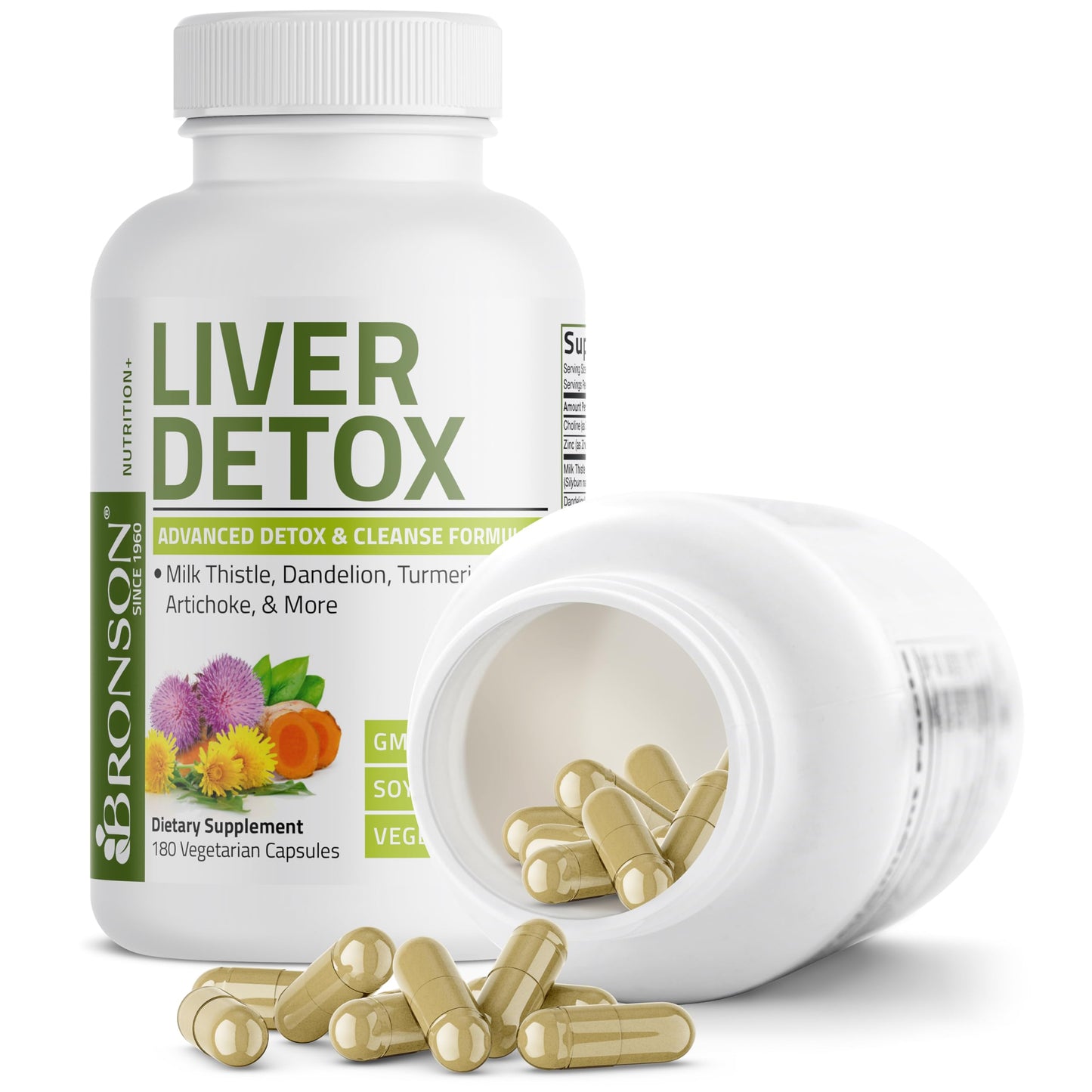 Bronson Liver Detox Advanced Detox & Cleansing Formula 180 Capsules