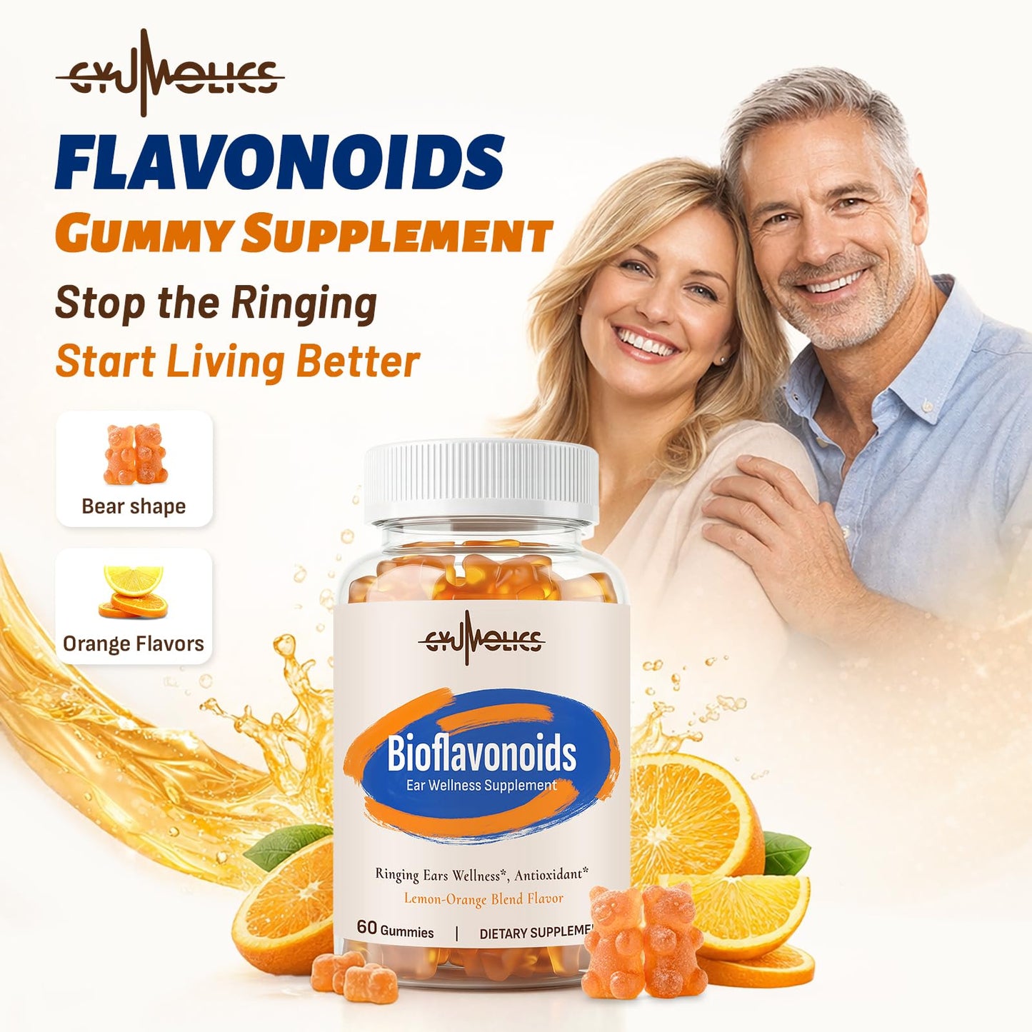 Gyumolics Flavonoids Gummies for Tinnitus 120 Count