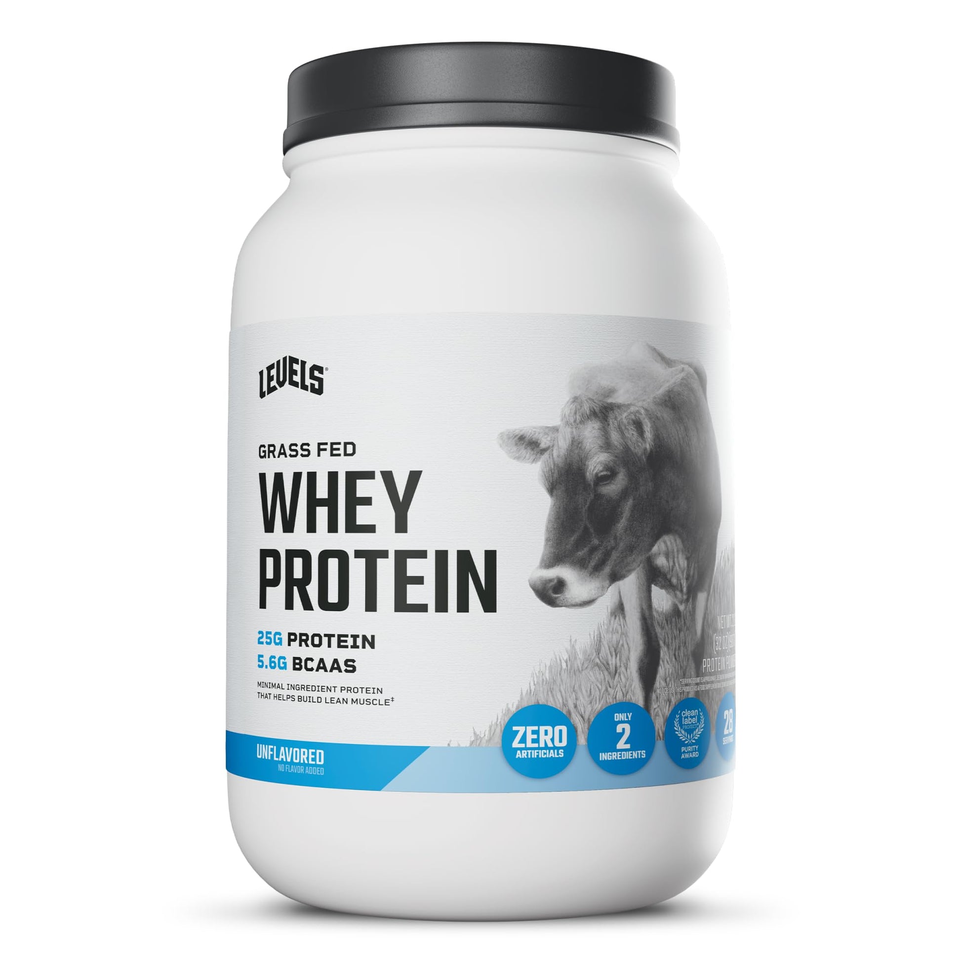 Levels Nutrition Grass Fed Whey Protein Powder, 32 Servings