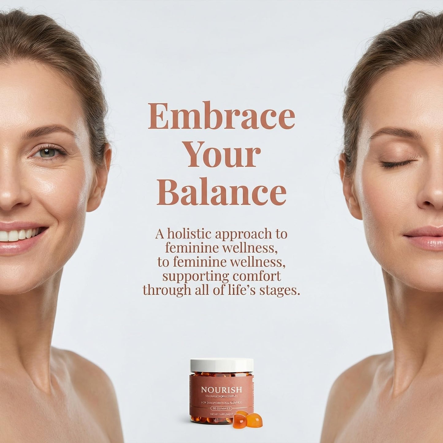 Maidlure Nourish Sea Buckthorn Gummies, Feminine Balance Supplement with Sea Buckthorn Oil and Omega-7, 90 Gummies