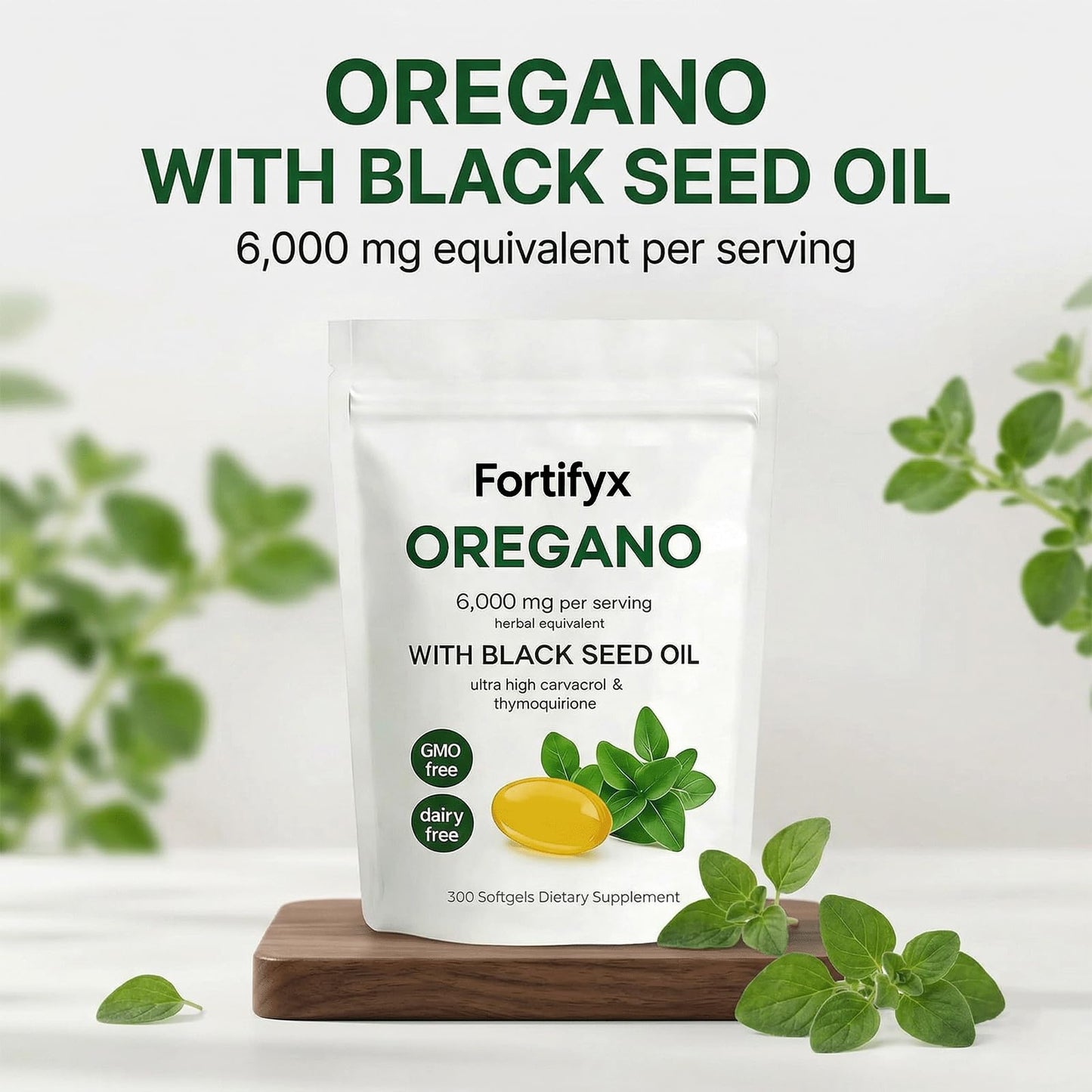 ETUIH Fortifyx Oil of Oregano with Black Seed Oil Softgels, 1 Count