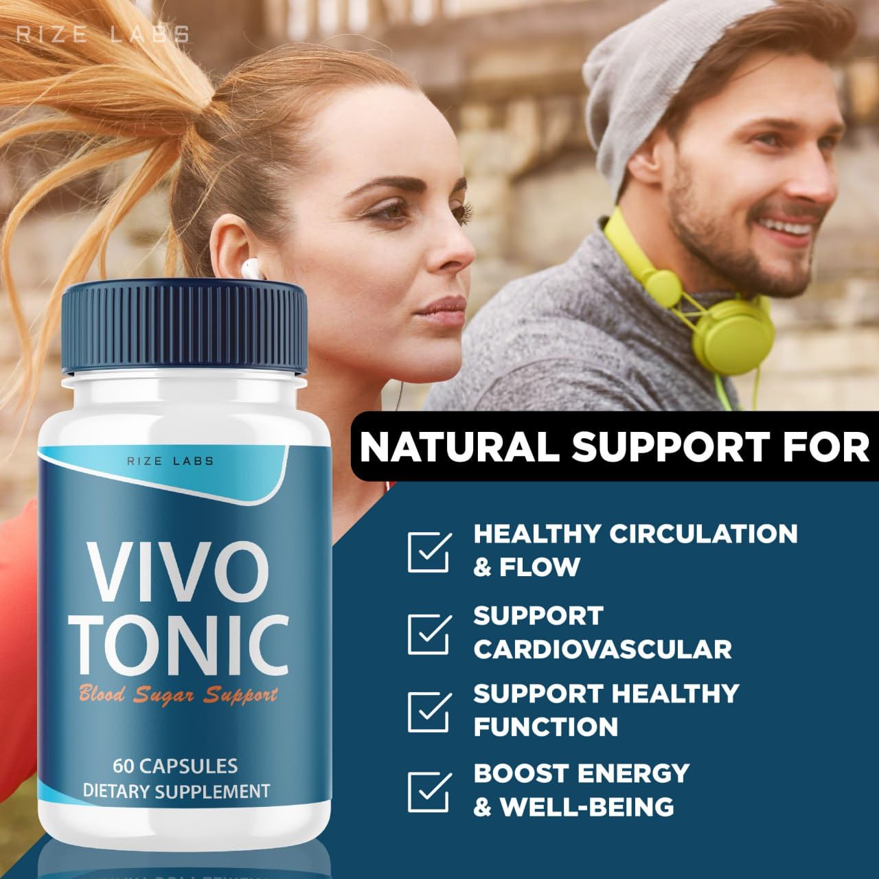 Rize Labs Vivo Tonic Dietary Supplement Capsule 60 Count