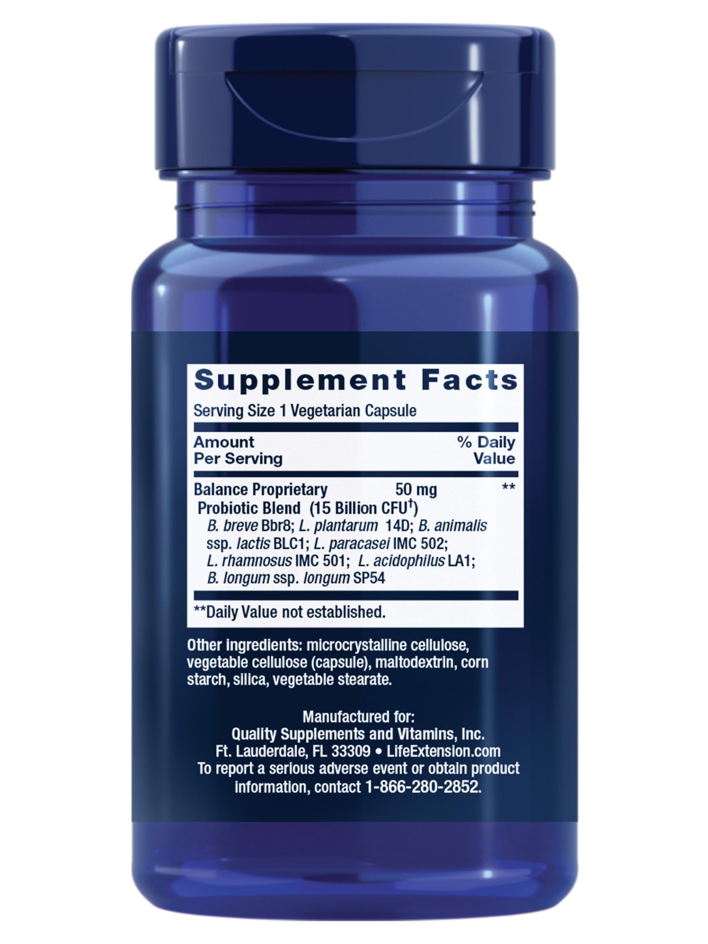 Life Extension FLORASSIST Probiotic Balance Capsules, 30 Count