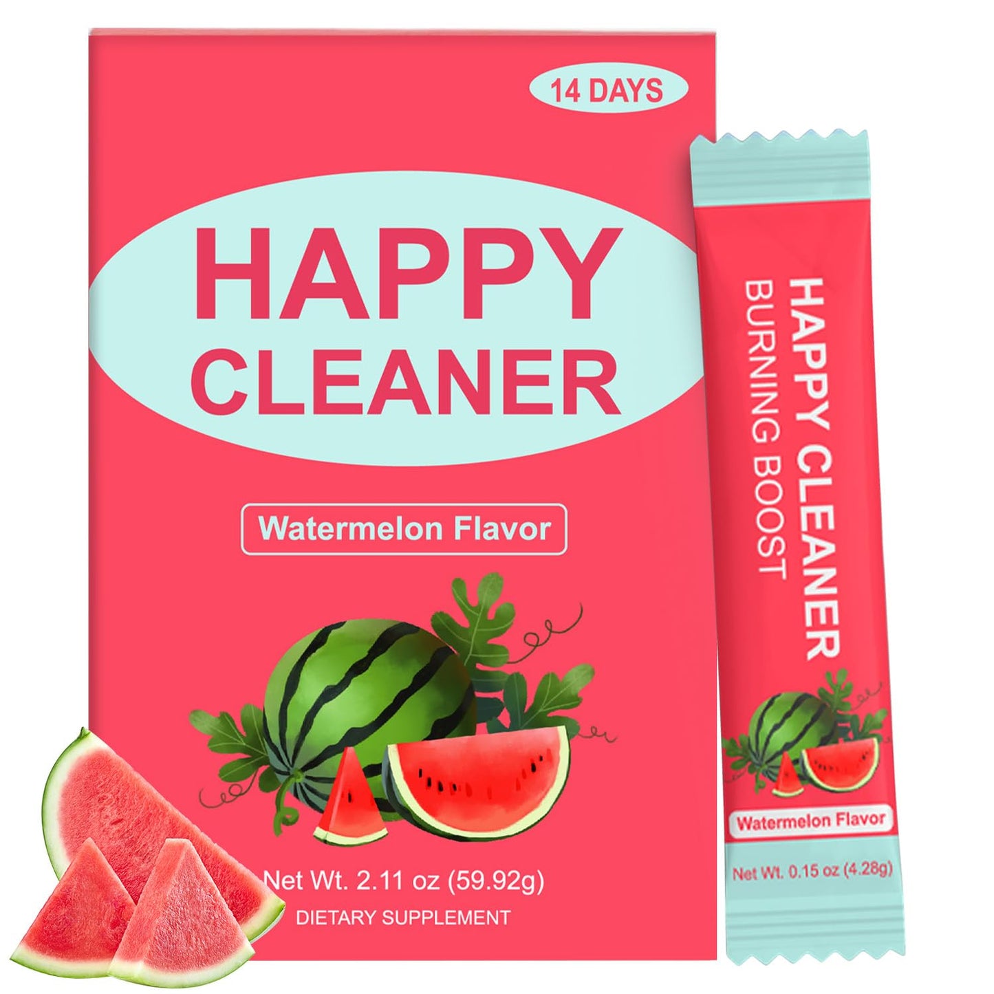 Josmon Happy Cleaner Probiotic Prebiotic Powder Watermelon 2.11 oz