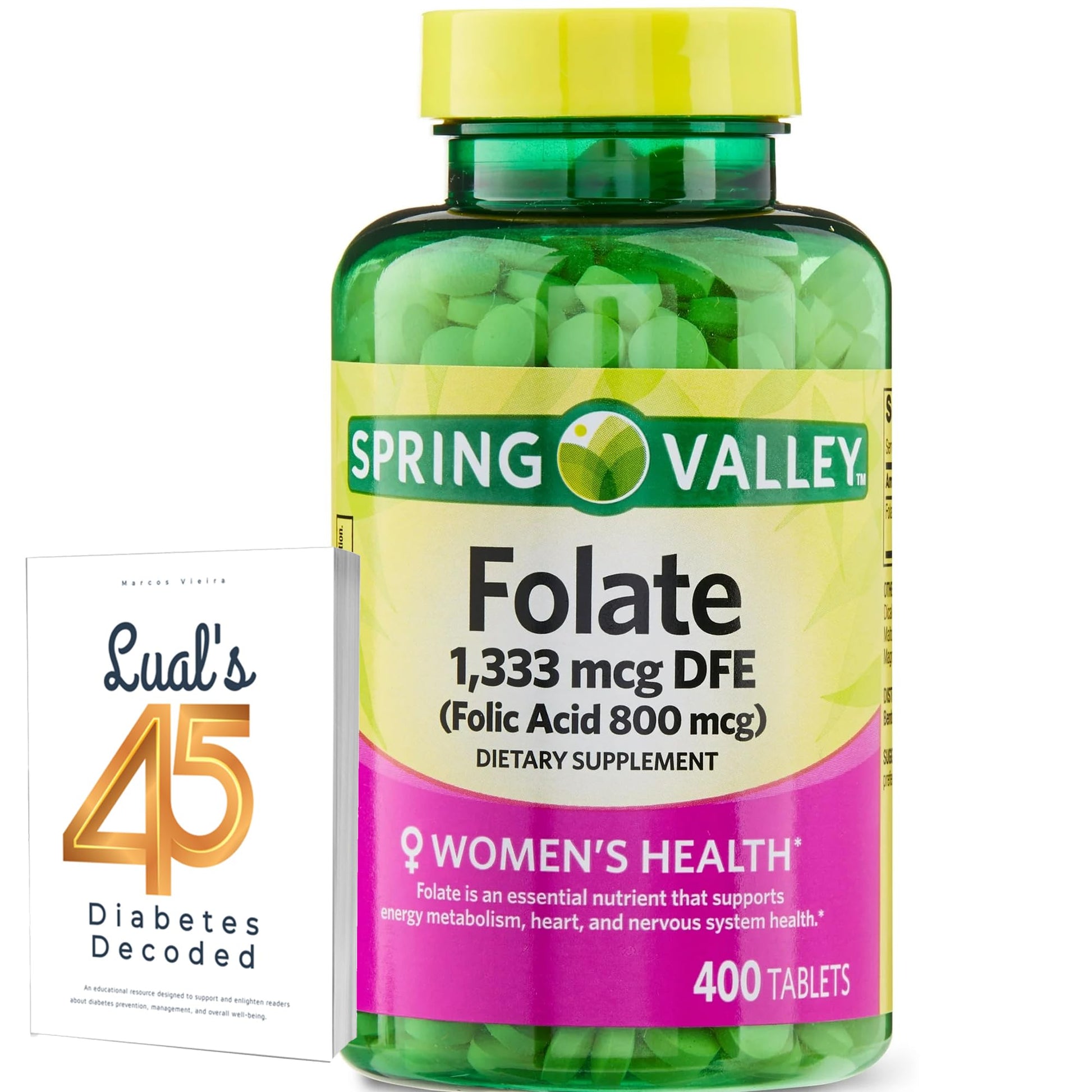 LUAL Folate Dietary Supplement Tablet, 400 Count