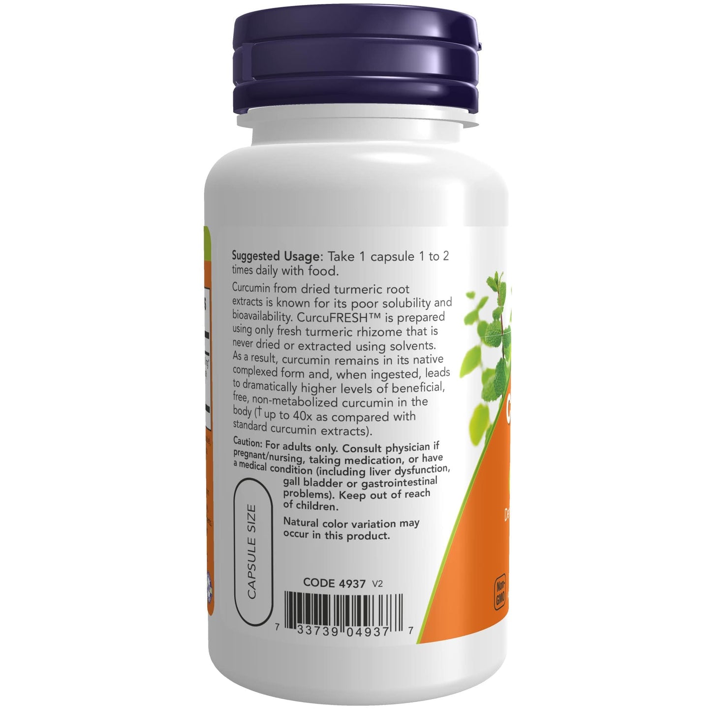 NOW Foods CurcuFRESH Curcumin Capsule, 60 Veg Capsules