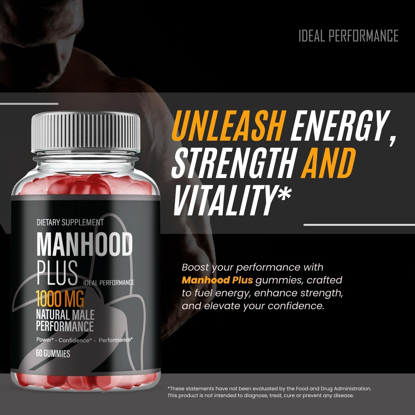 IDEAL PERFORMANCE Manhood Plus Gummies Gummy 60 Count