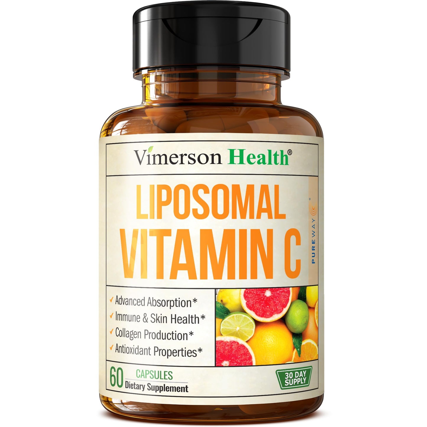 Vimerson Health Liposomal Vitamin C 1000mg, 60 Capsules