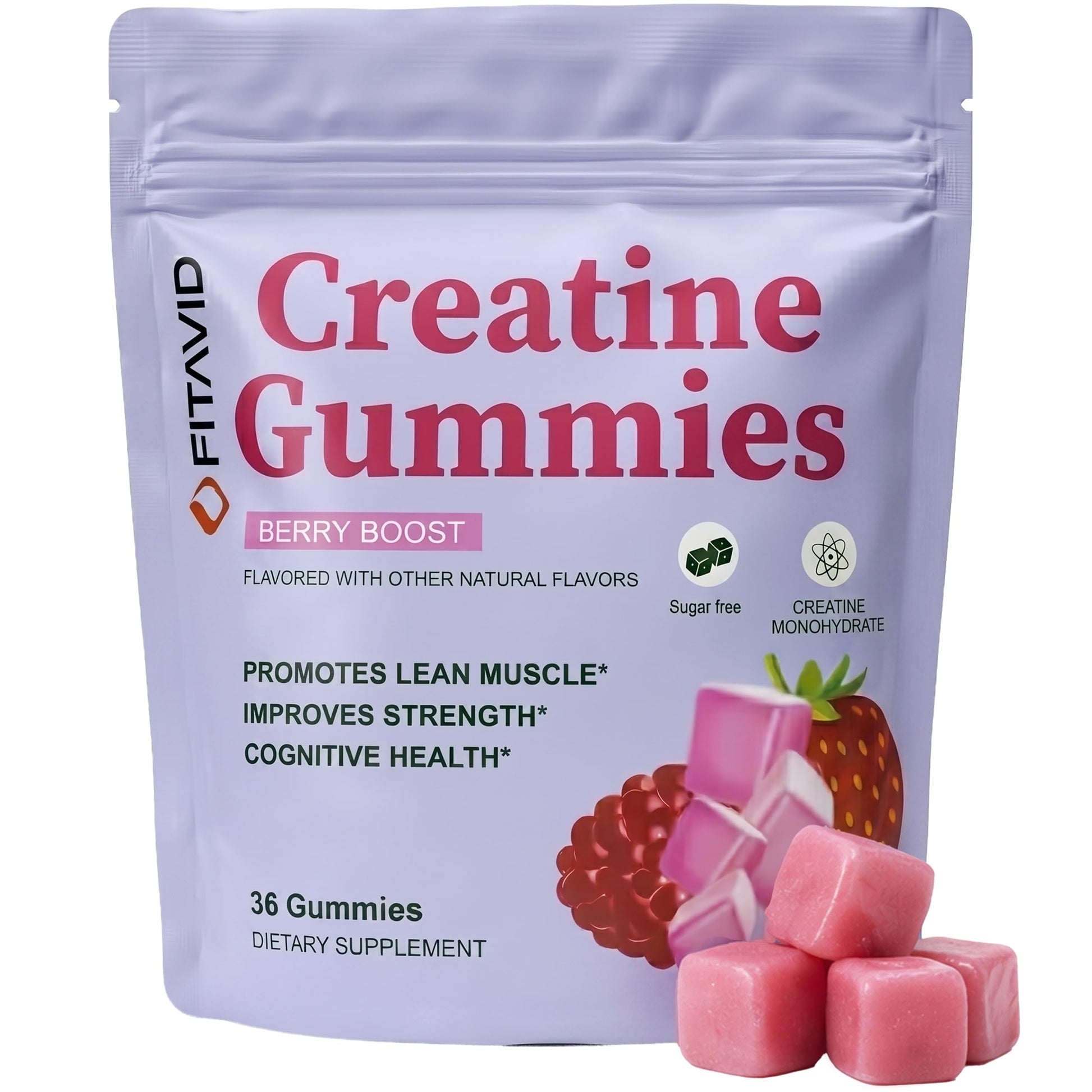 FITAVID Creatine Gummies 36 Count