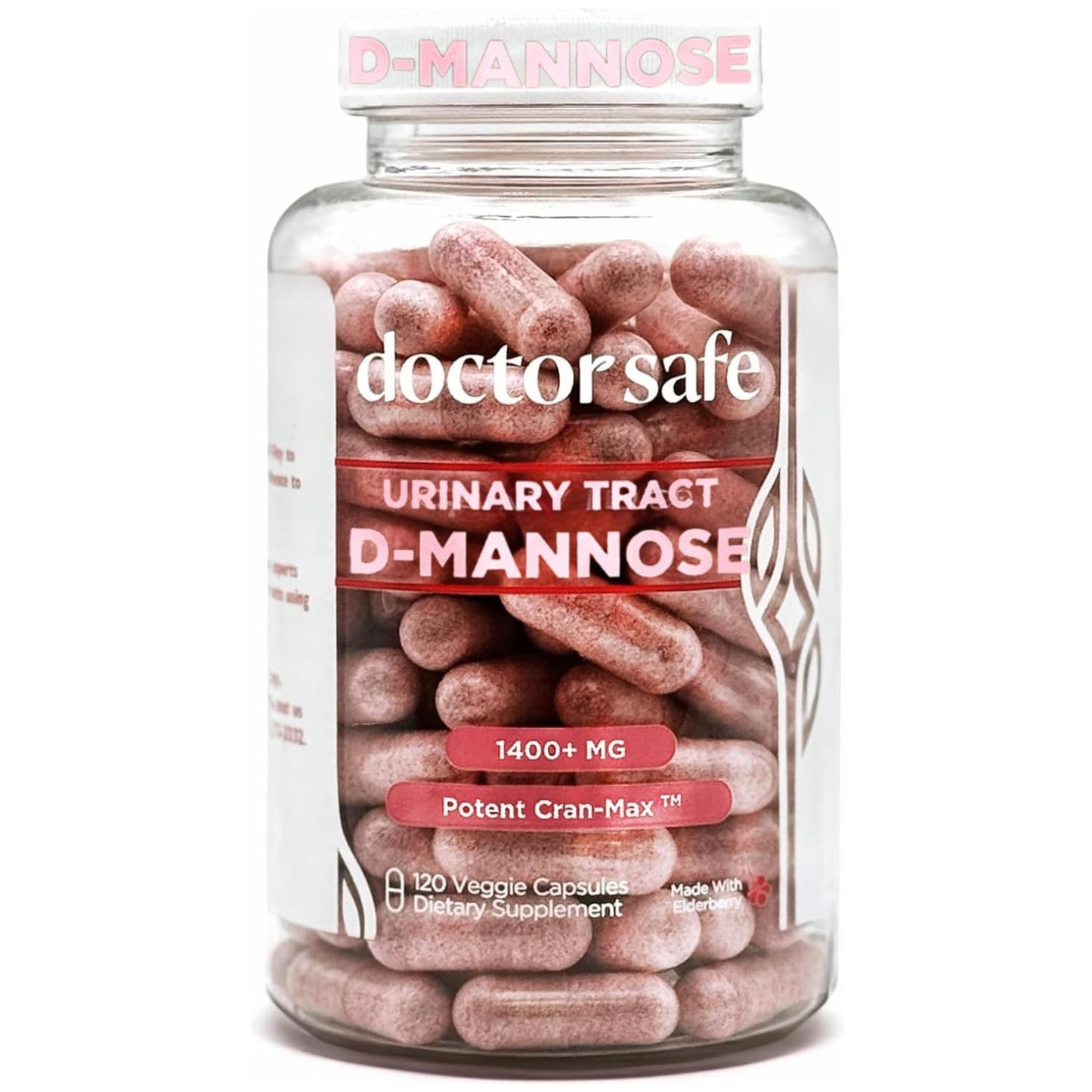 DOCTOR SAFE Cranberry D-Mannose Capsules, 120 Count