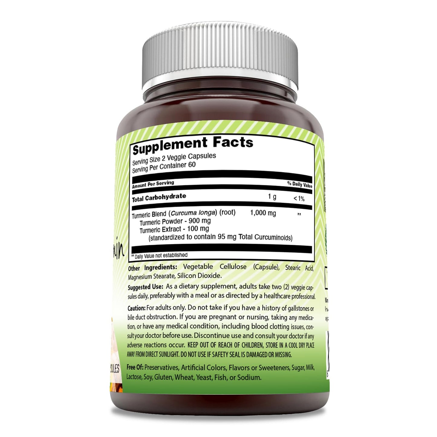 Amazing India Turmeric Curcumin 1000 Mg per Serving Capsule, 1 Bottle