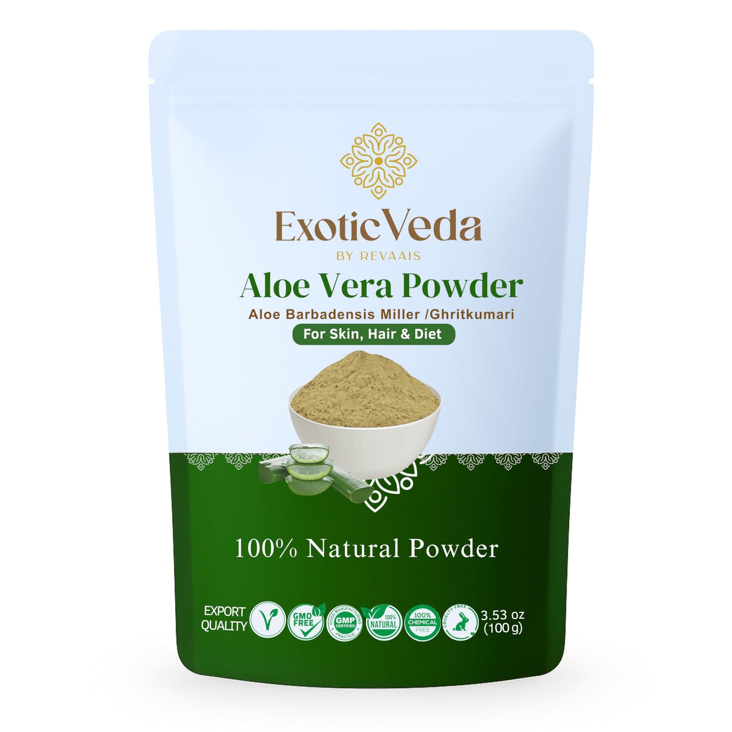 Exotic Veda Aloe Vera Powder 3.53 Ounce