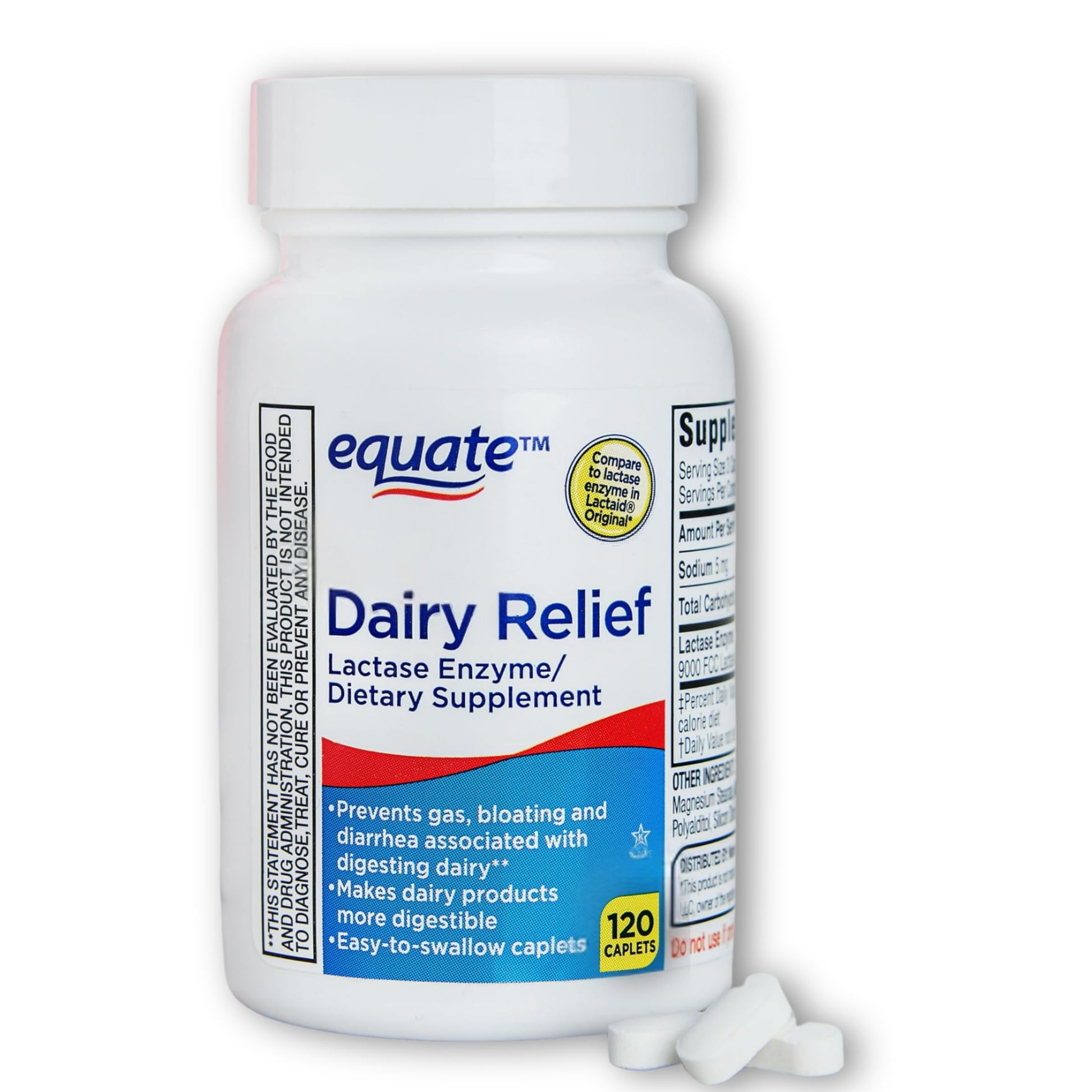 FUSION SHOP STORE Dairy Relief for Lactose Intolerance Caplets, 120