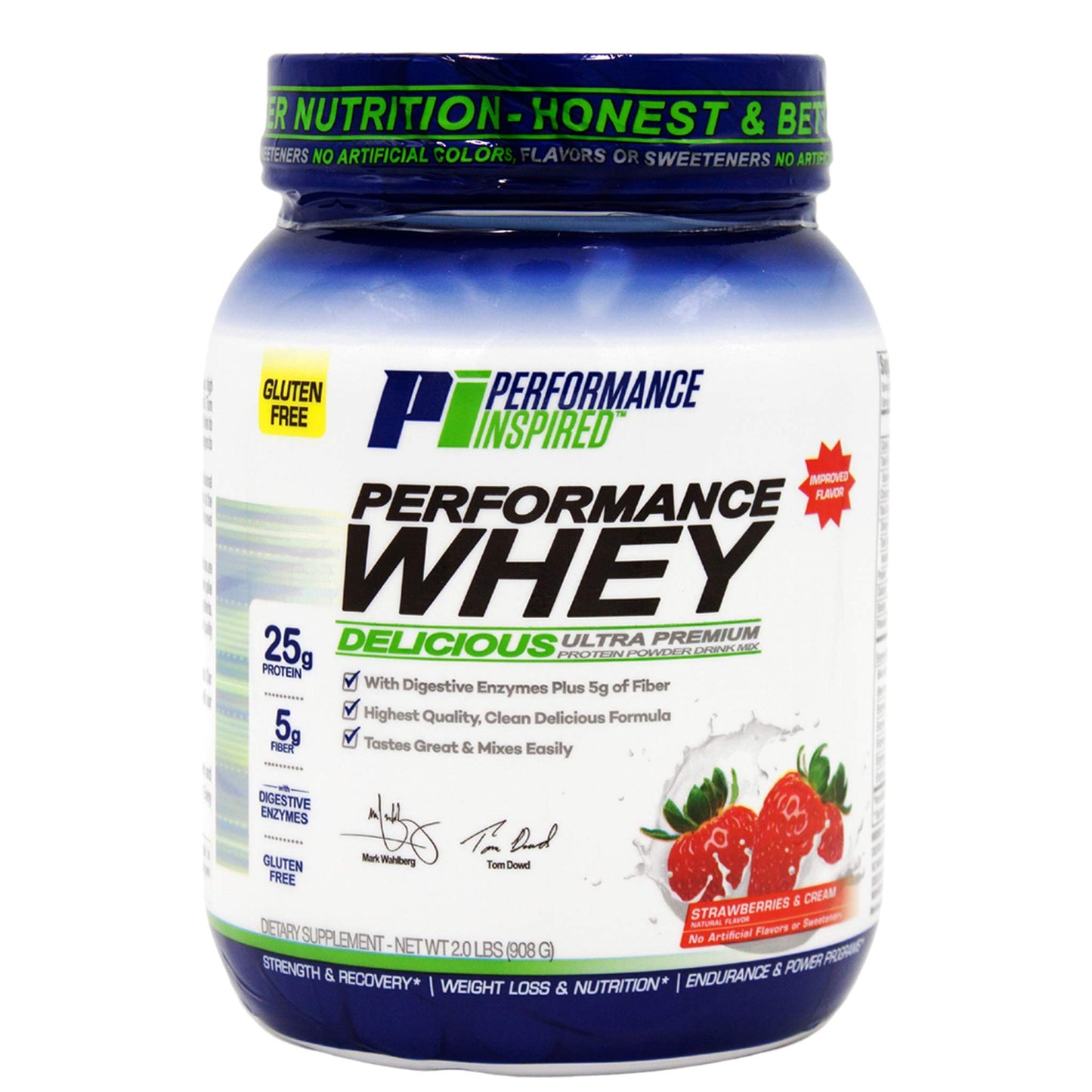 Performance Inspired Whey Protein Powder, 32 Servings, Strawberries & Cream, 2 lb