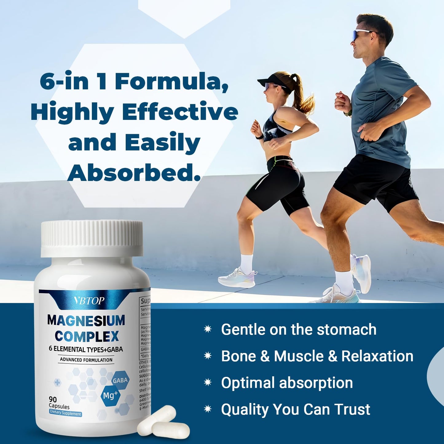 VBTOP Sixfold Magnesium Complex Capsule, 90 Capsules