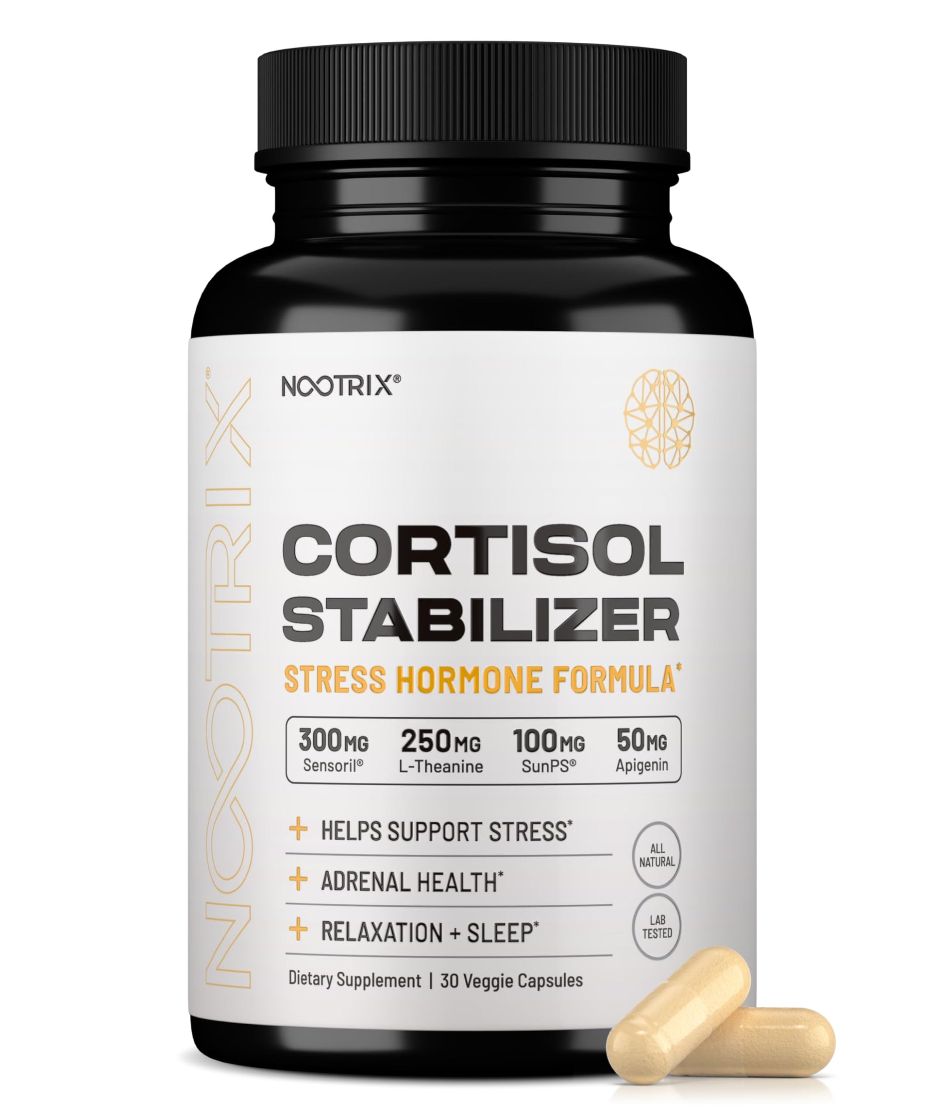 Nootrix Cortisol Manager & Stabilizer Supplement Capsules, 30 Capsules