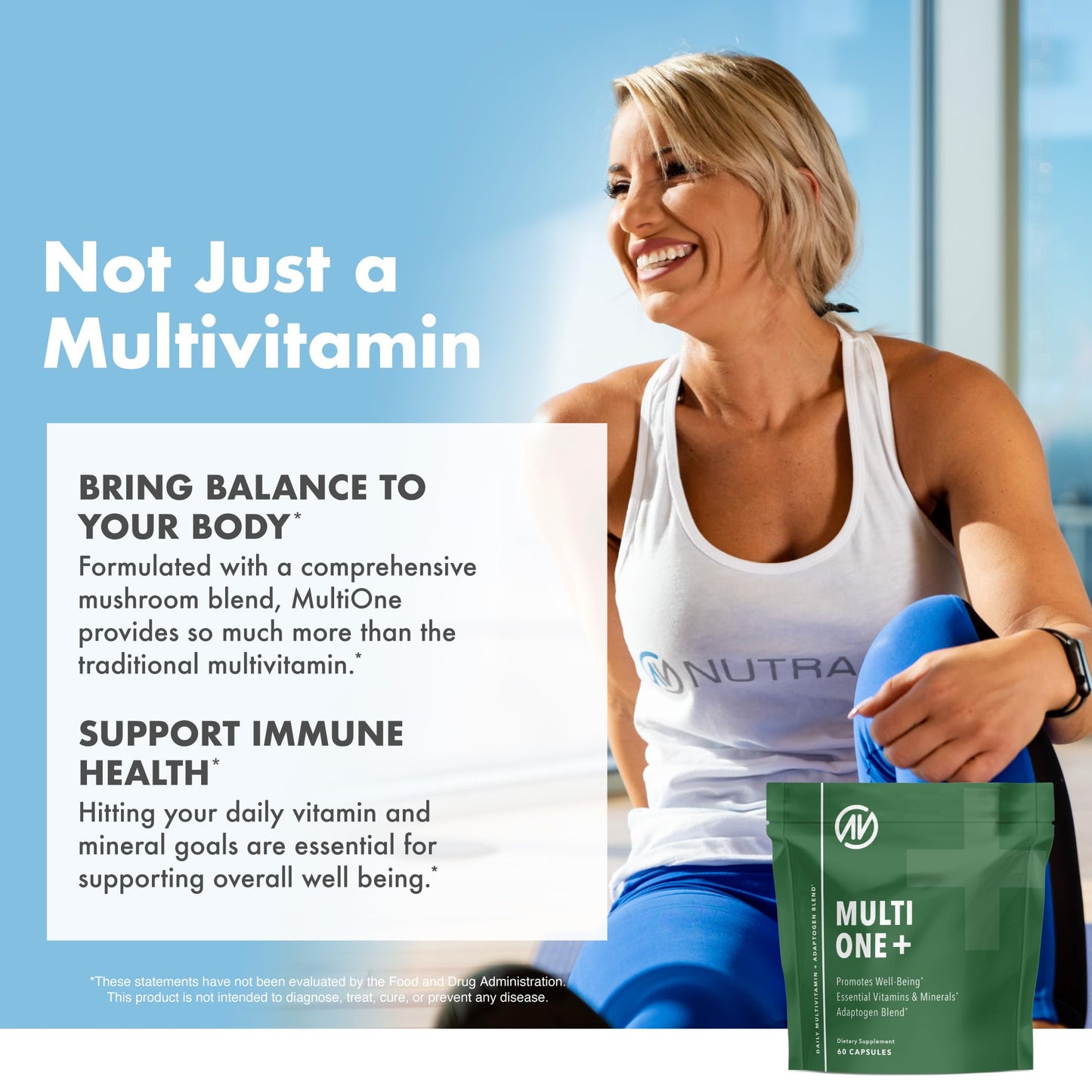 NutraOne MultiOne Men & Women’s Daily Multivitamin Capsules, 60 Capsules